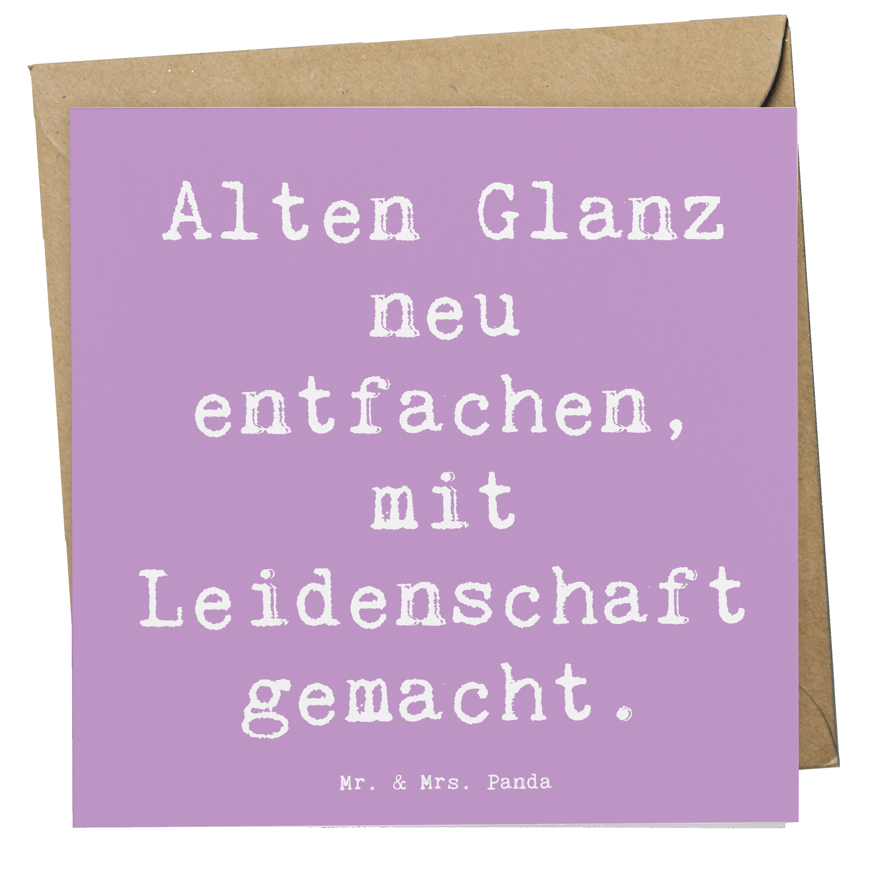 Deluxe Karte Spruch Polsterin Glanz