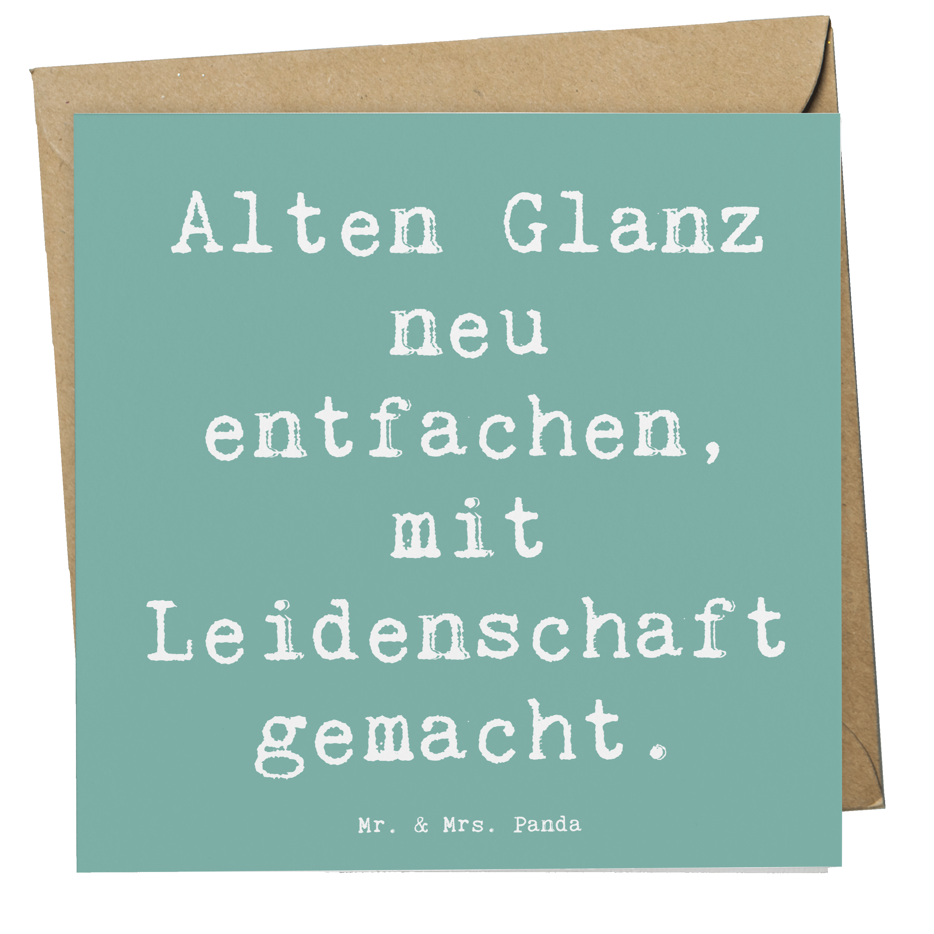 Deluxe Karte Spruch Polsterin Glanz