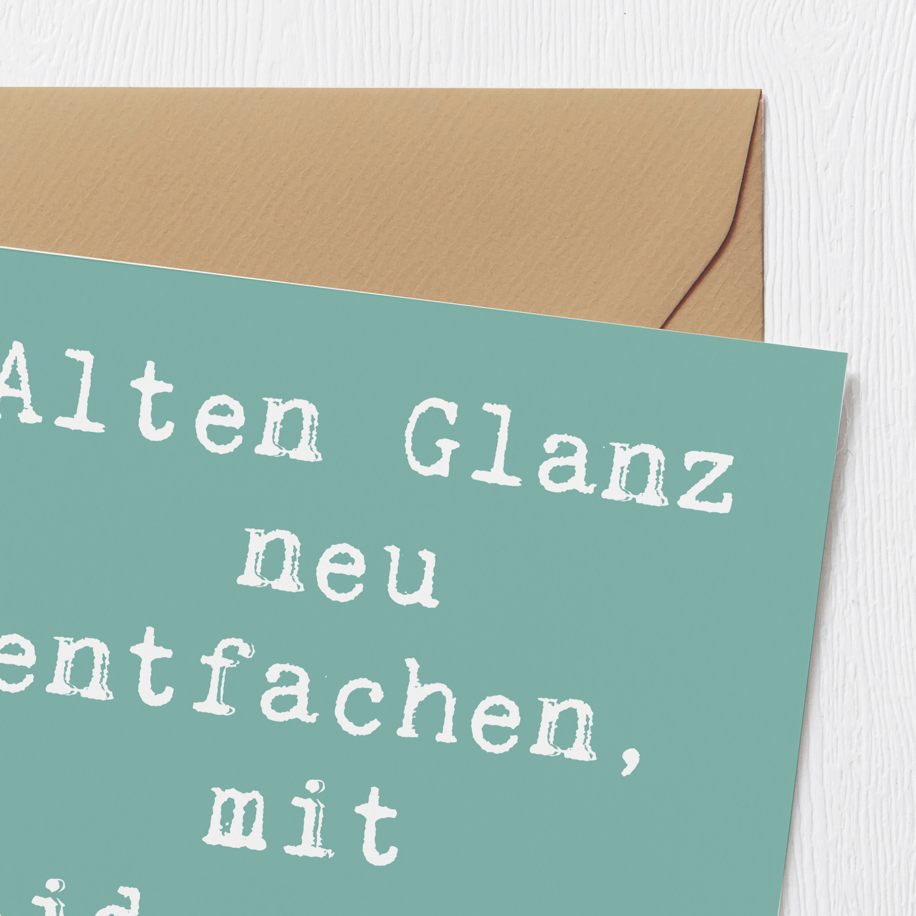 Deluxe Karte Spruch Polsterin Glanz