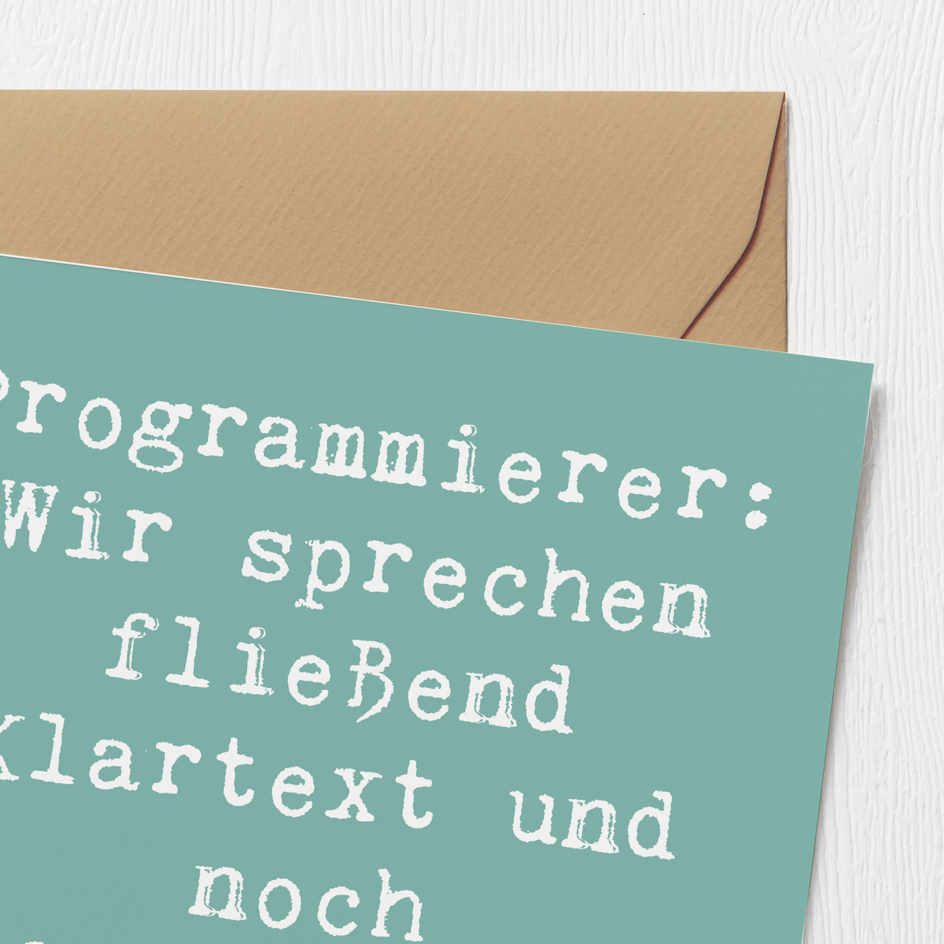 Deluxe Karte Spruch Programmierer Codeflüsterer