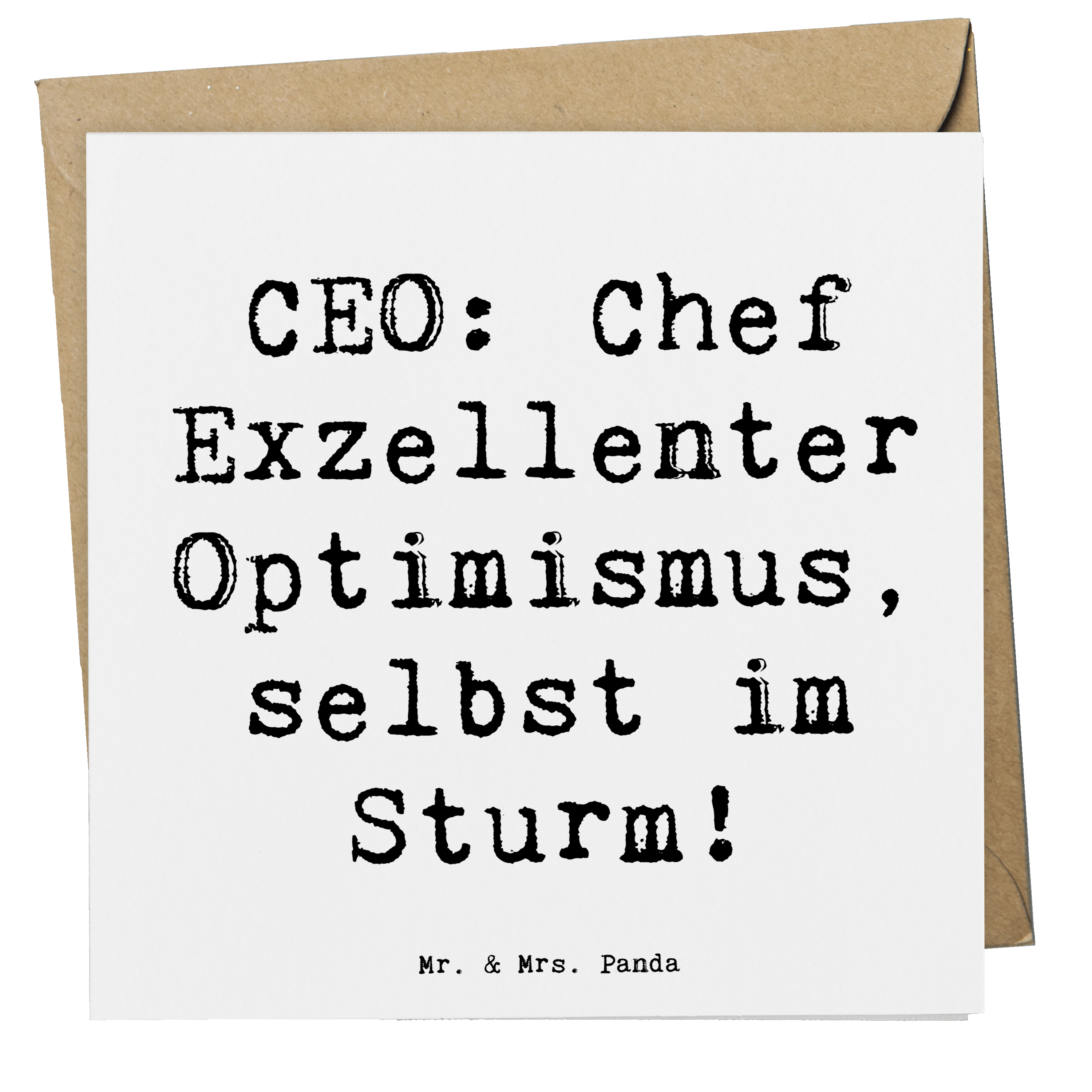 Deluxe Karte Spruch CEO Optimismus