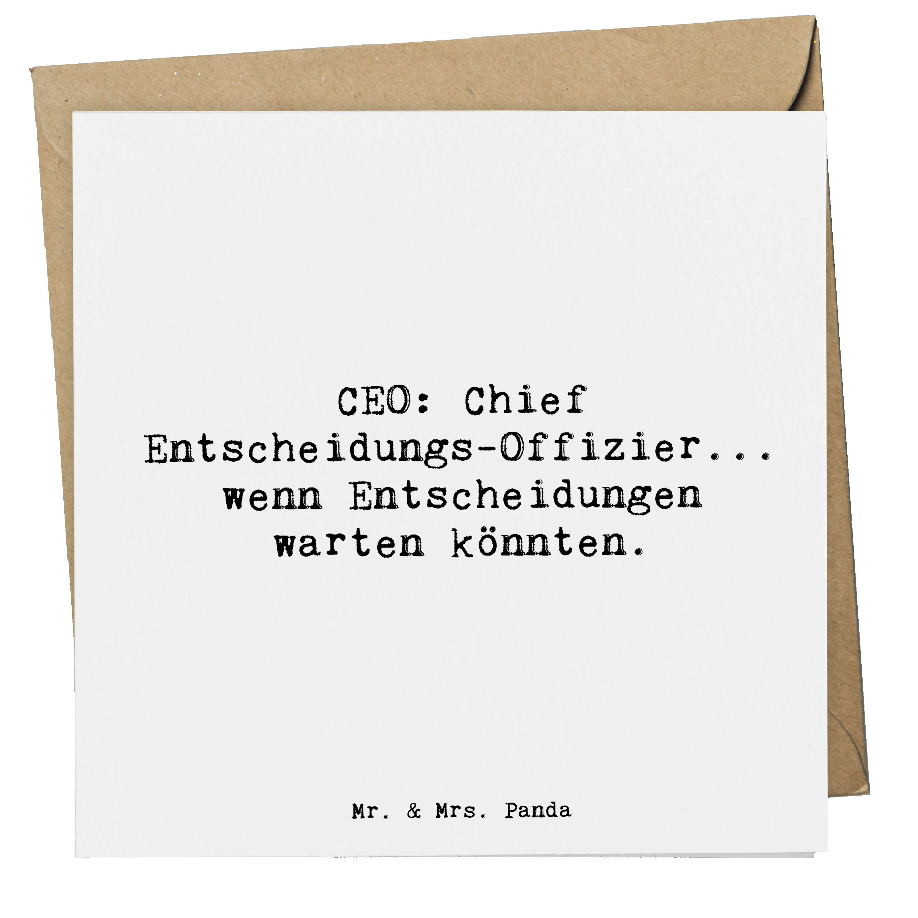 Deluxe Karte Spruch CEO Entscheidungen