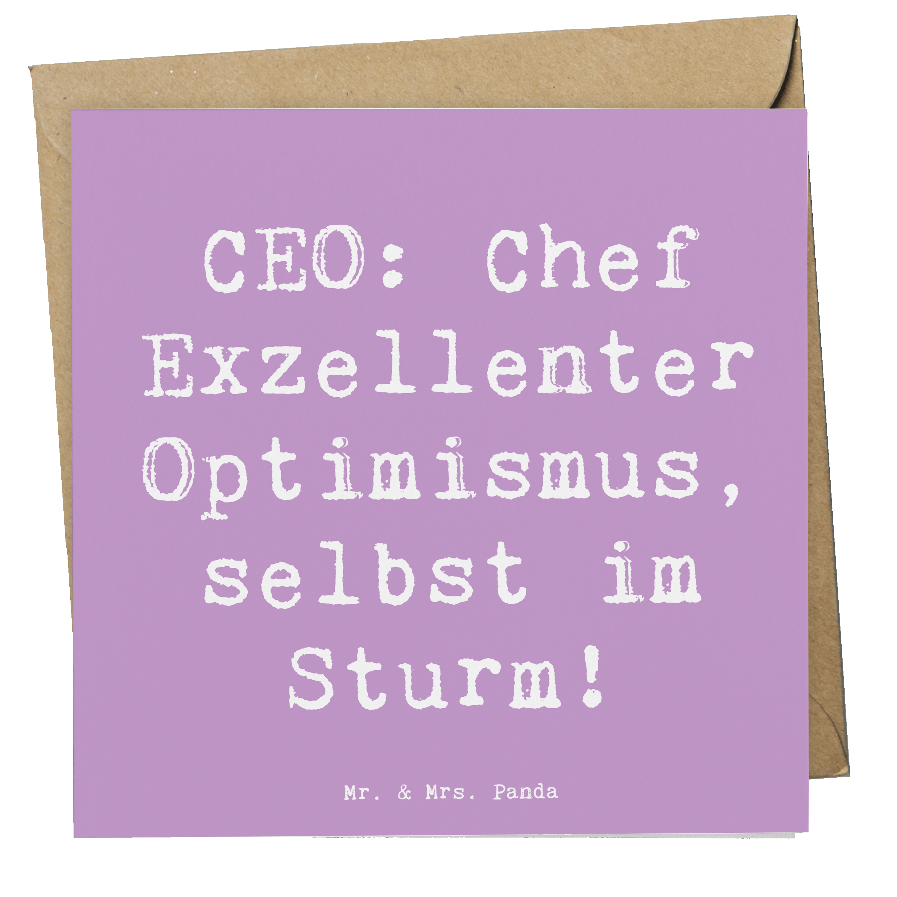 Deluxe Karte Spruch CEO Optimismus