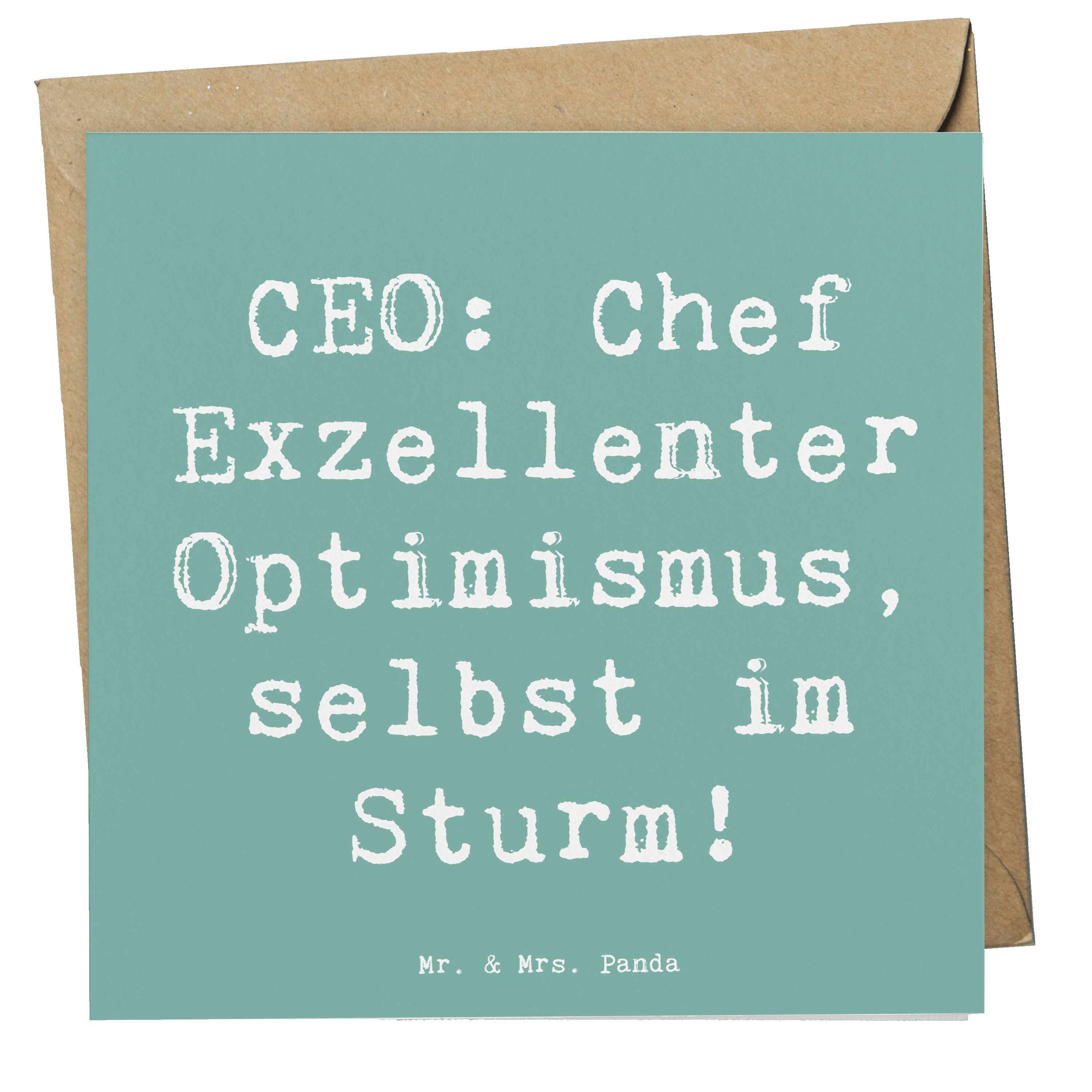 Deluxe Karte Spruch CEO Optimismus