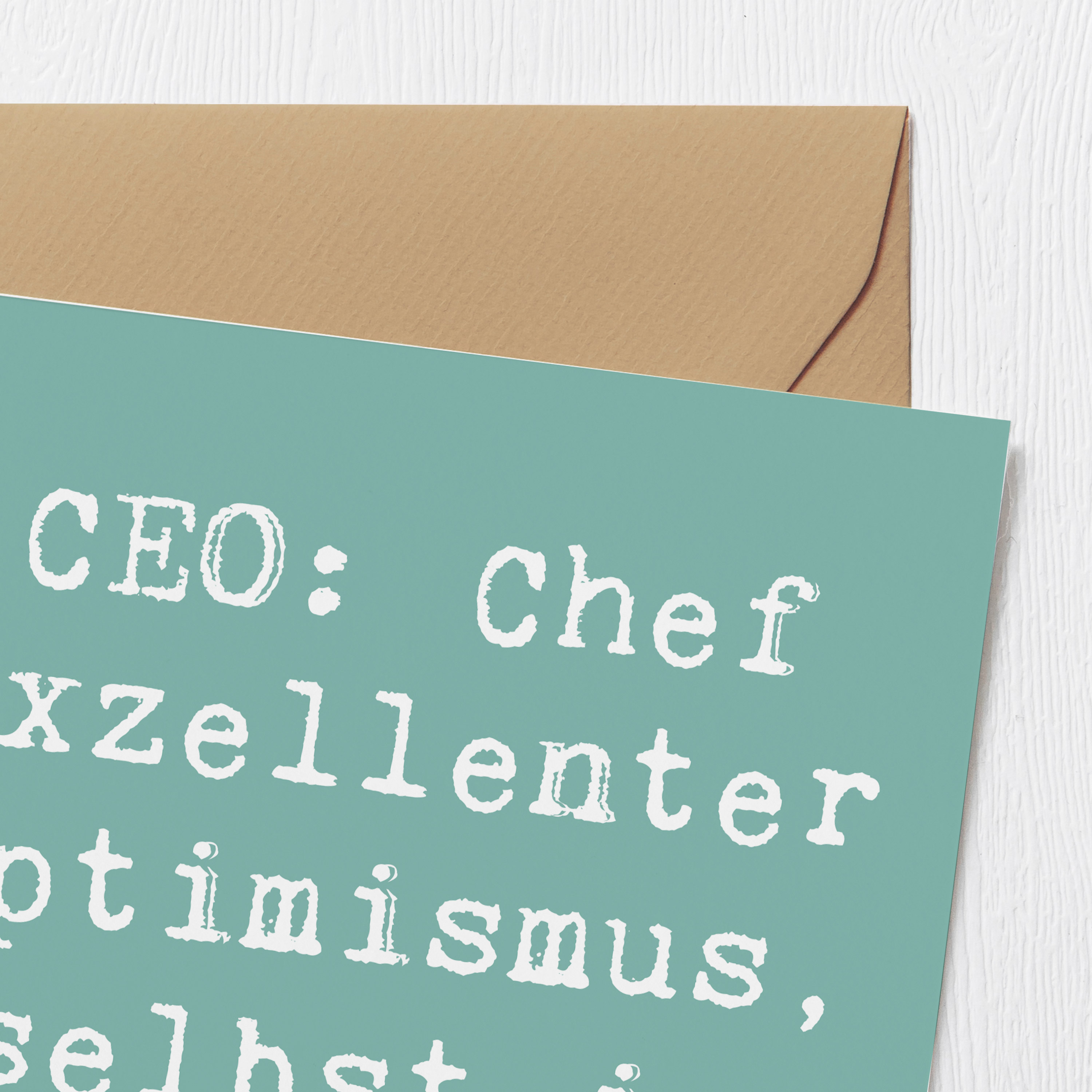 Deluxe Karte Spruch CEO Optimismus