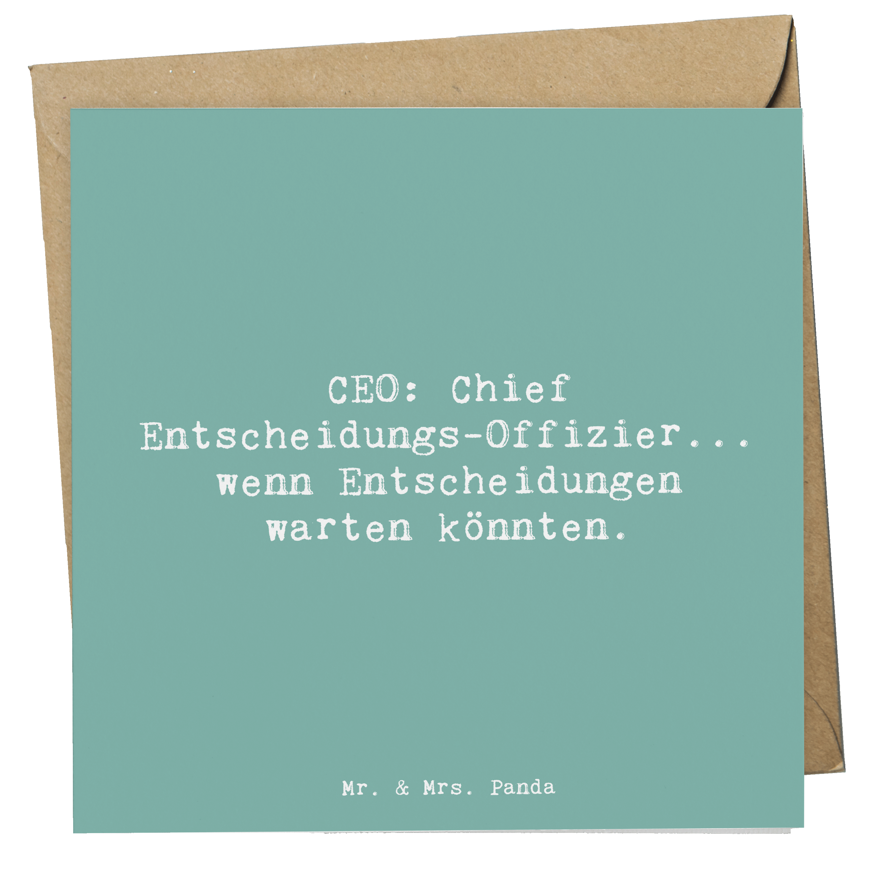 Deluxe Karte Spruch CEO Entscheidungen