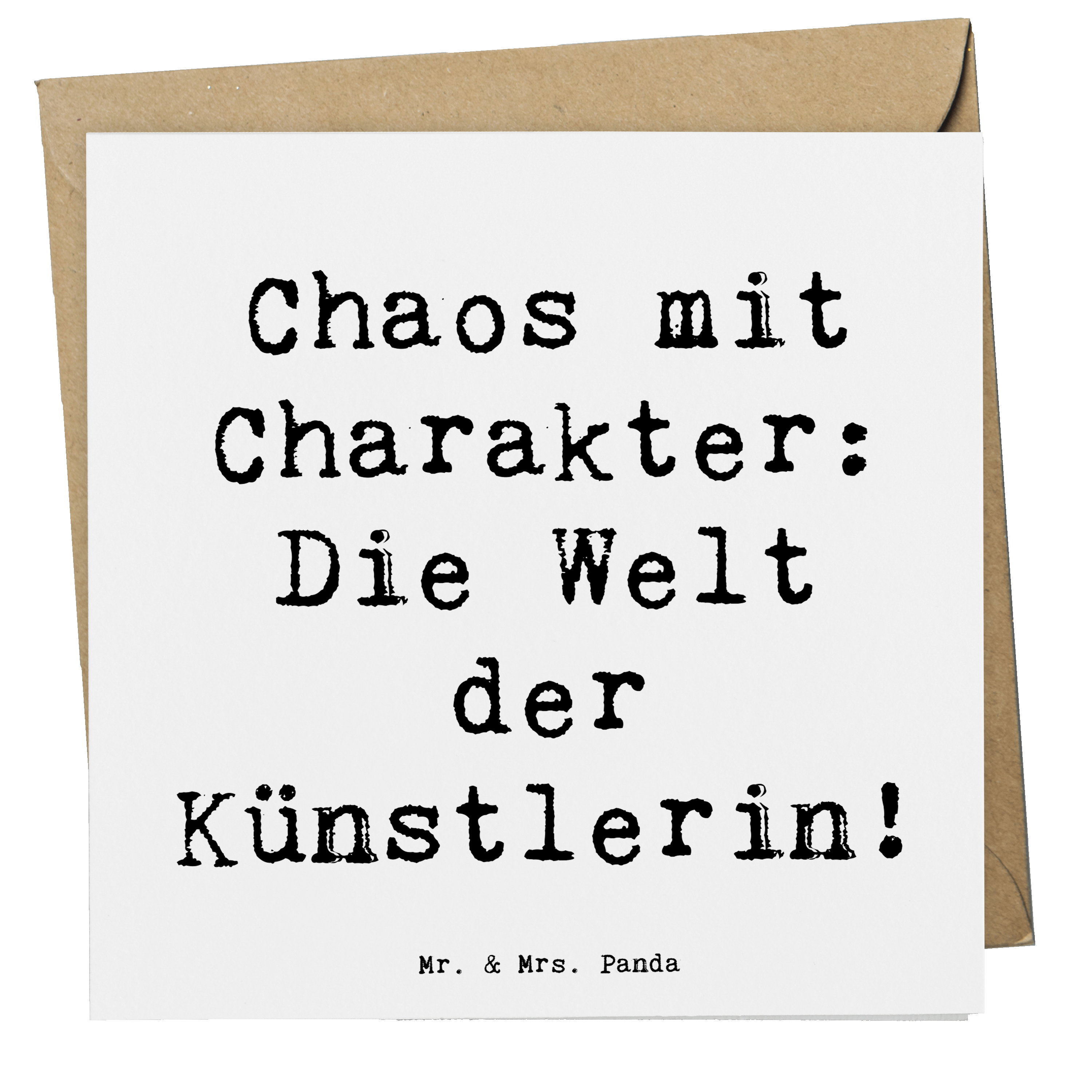 Deluxe Karte Spruch Künstlerin Chaos