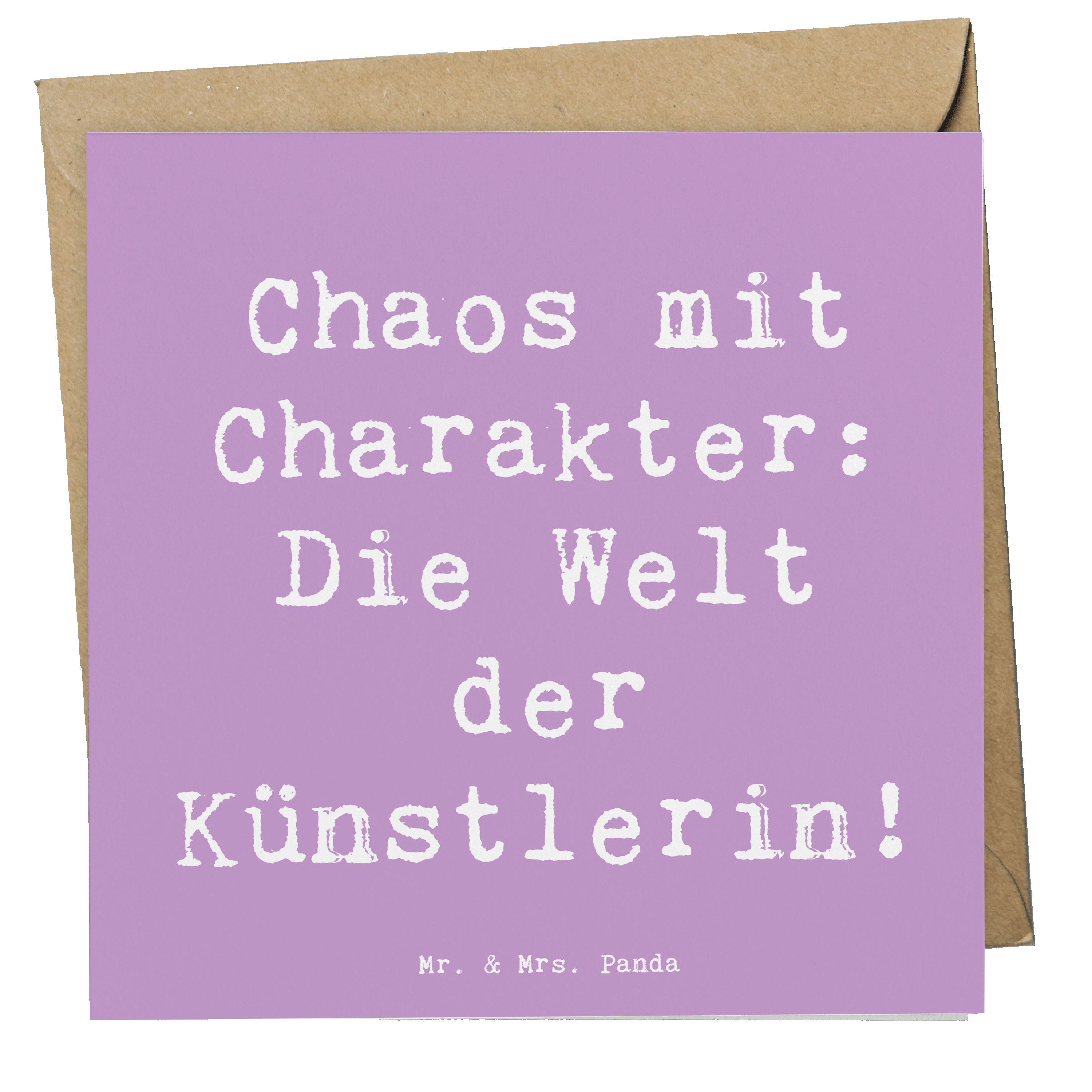 Deluxe Karte Spruch Künstlerin Chaos