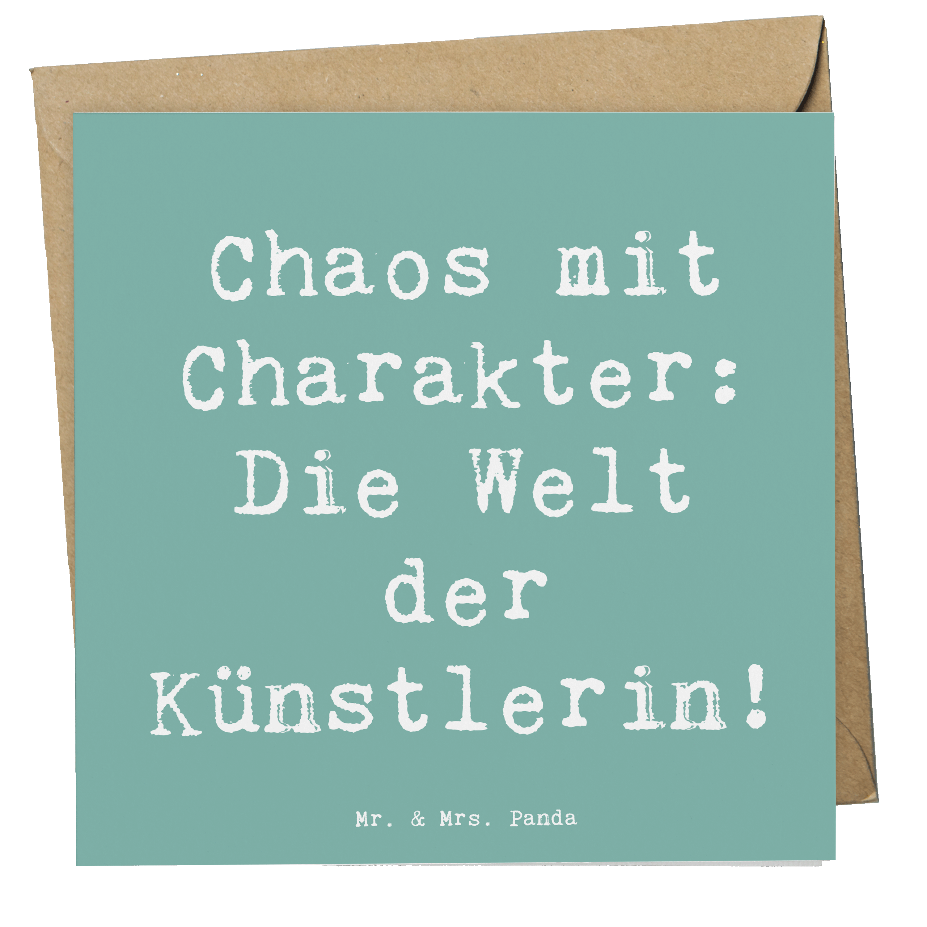 Deluxe Karte Spruch Künstlerin Chaos