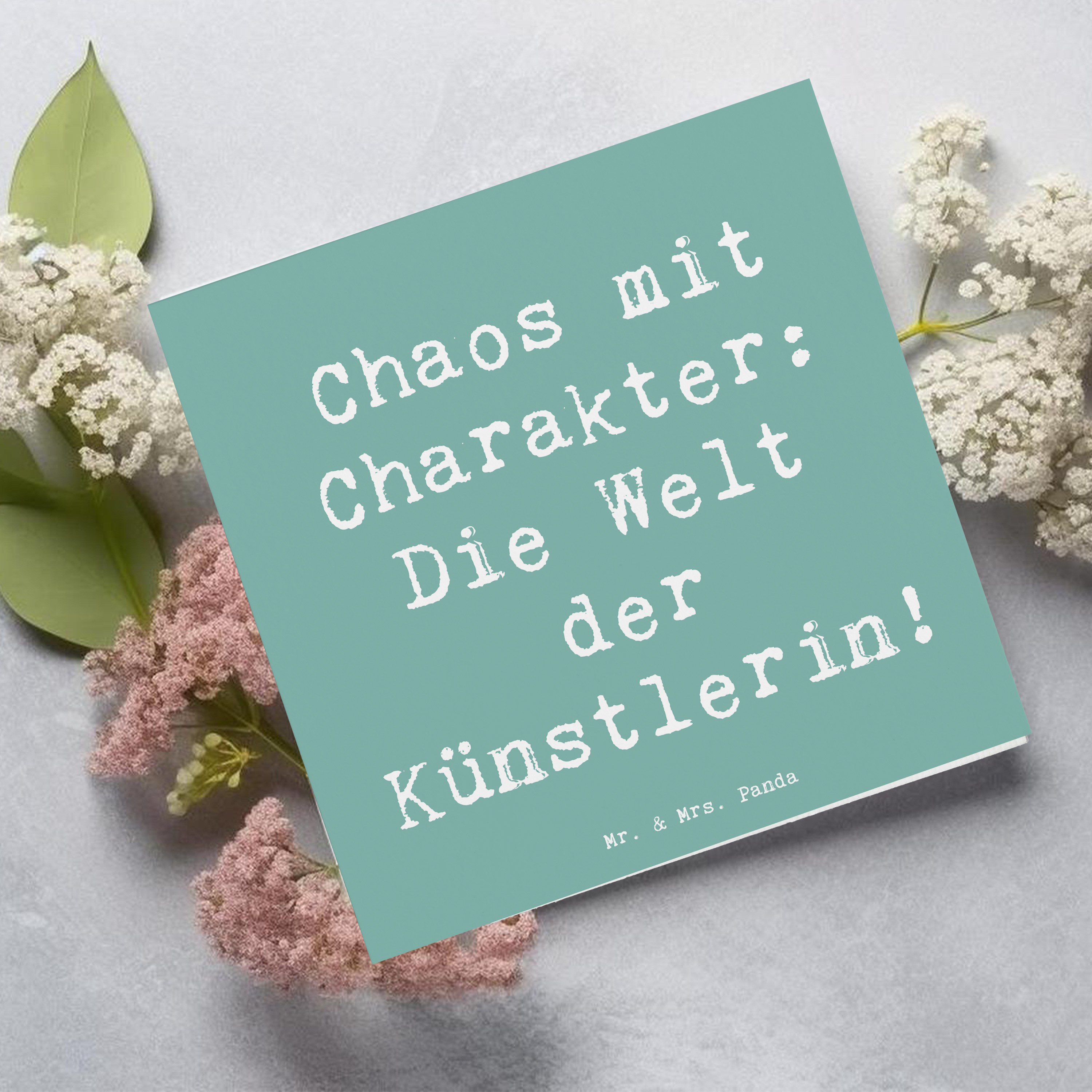 Deluxe Karte Spruch Künstlerin Chaos