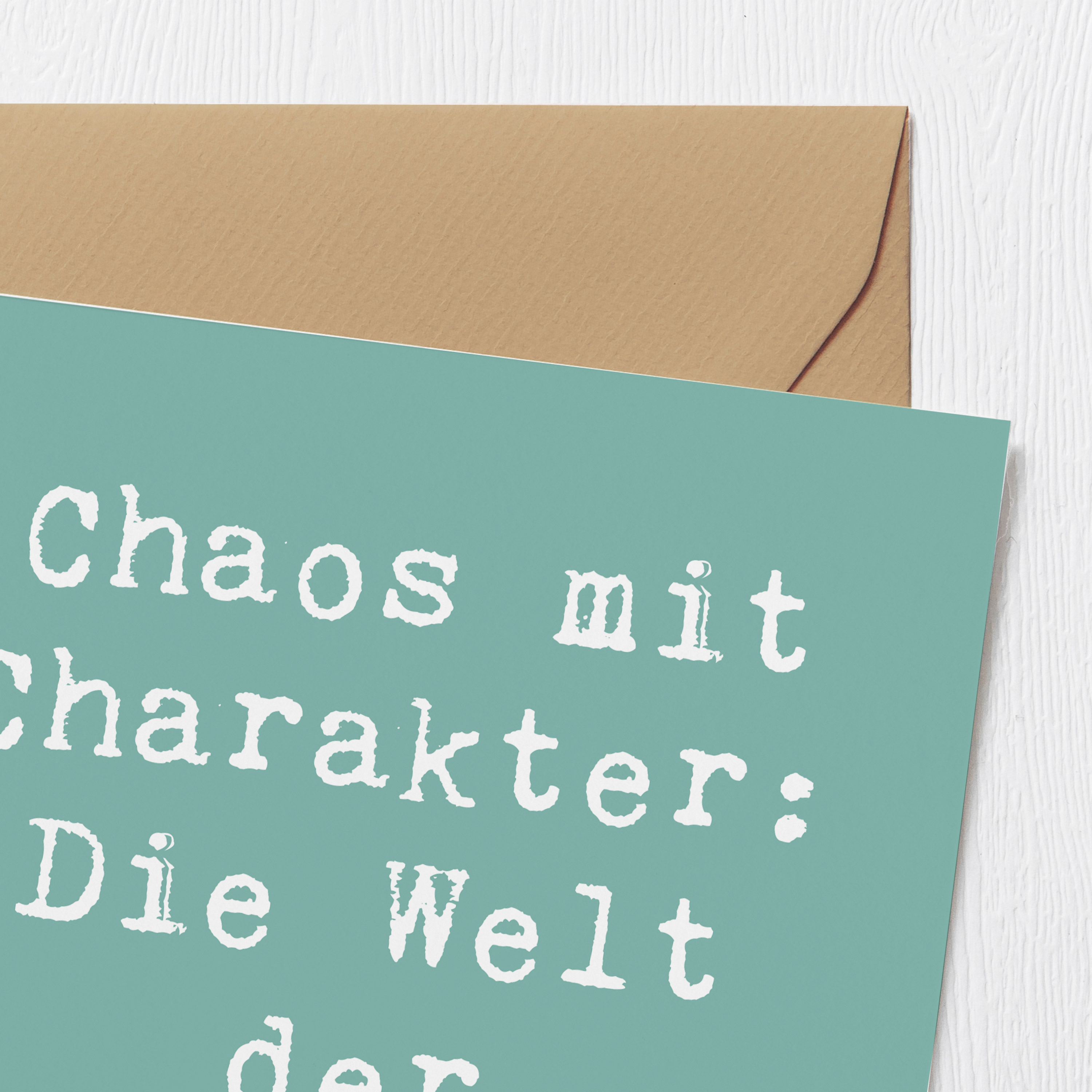 Deluxe Karte Spruch Künstlerin Chaos