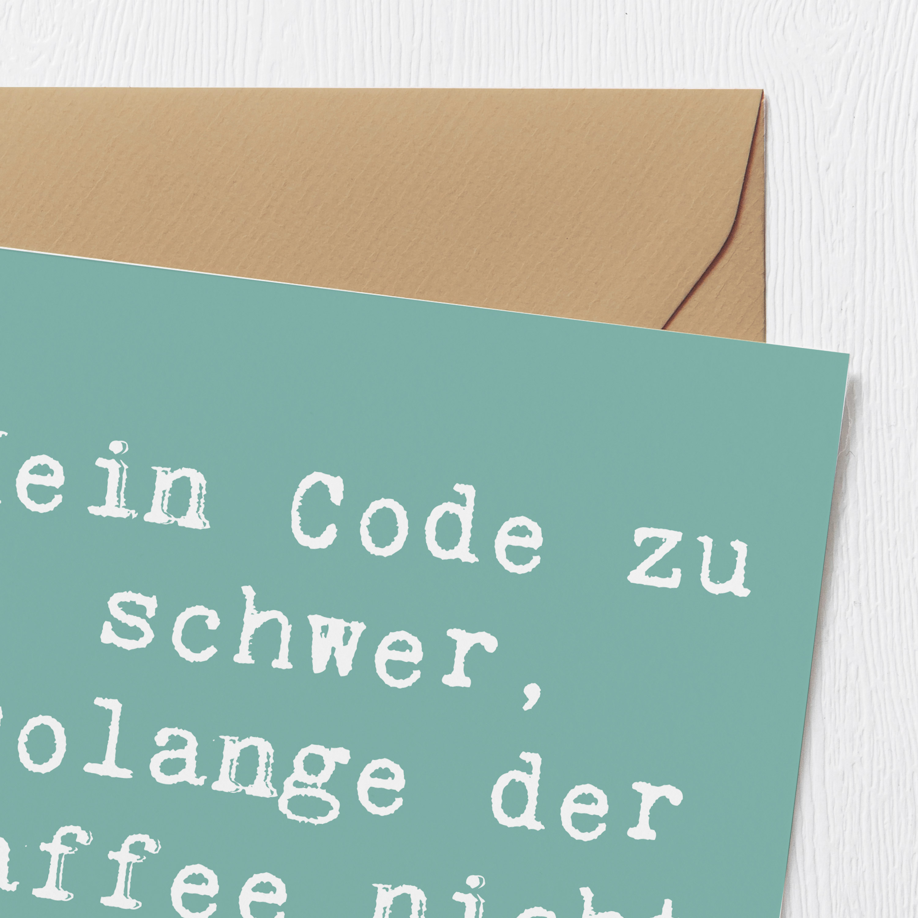 Deluxe Karte Spruch Code und Kaffee