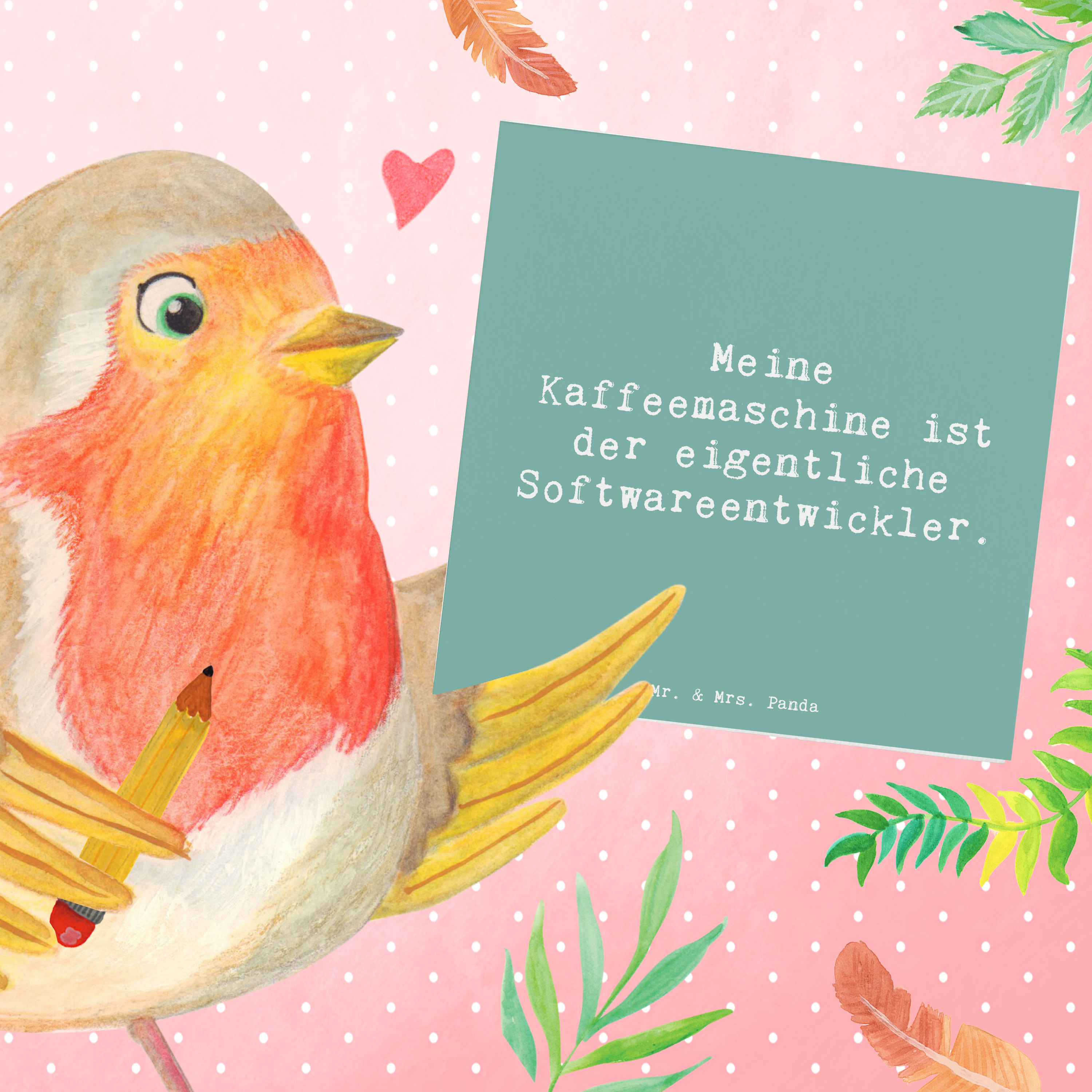 Deluxe Karte Spruch Softwareentwickler Held