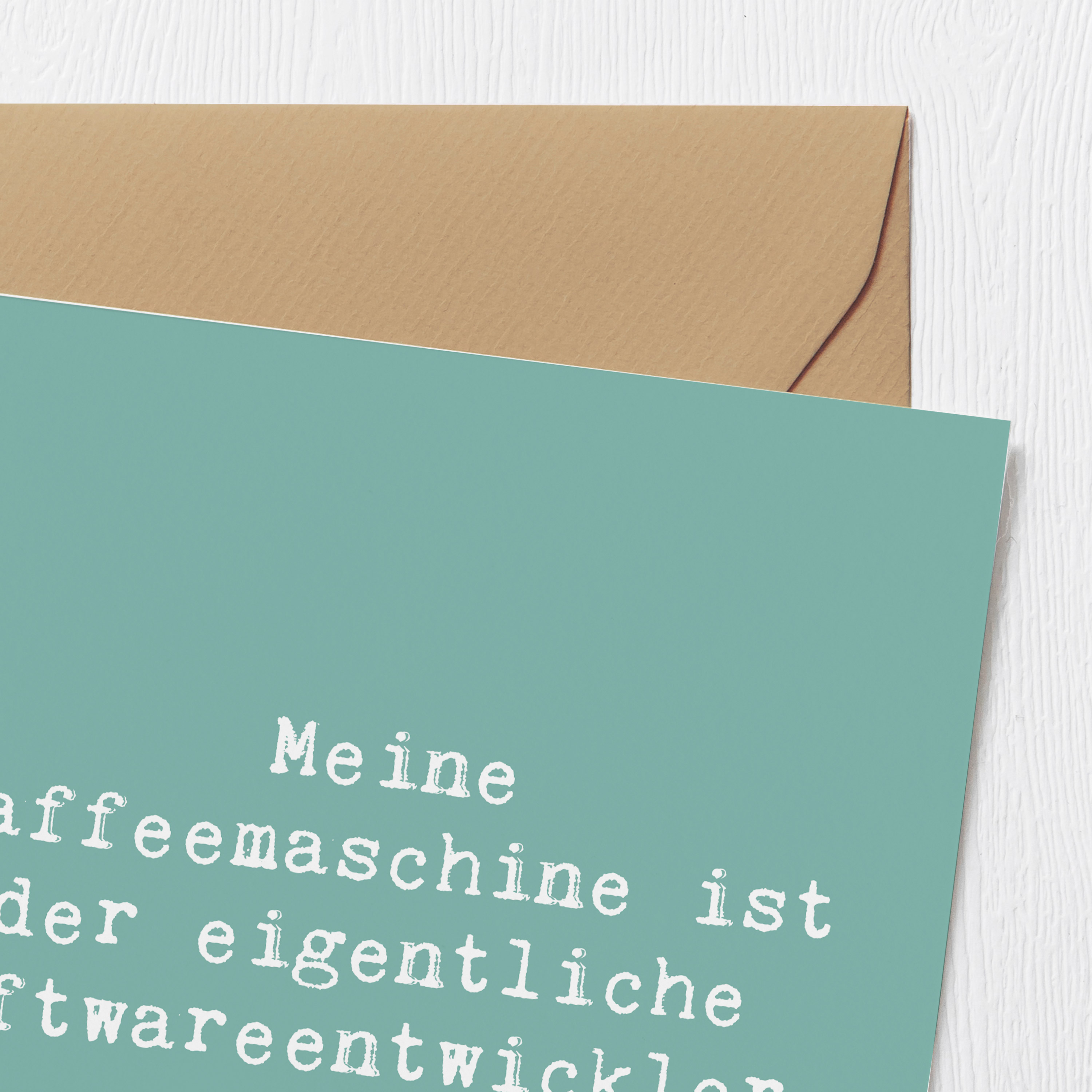 Deluxe Karte Spruch Softwareentwickler Held