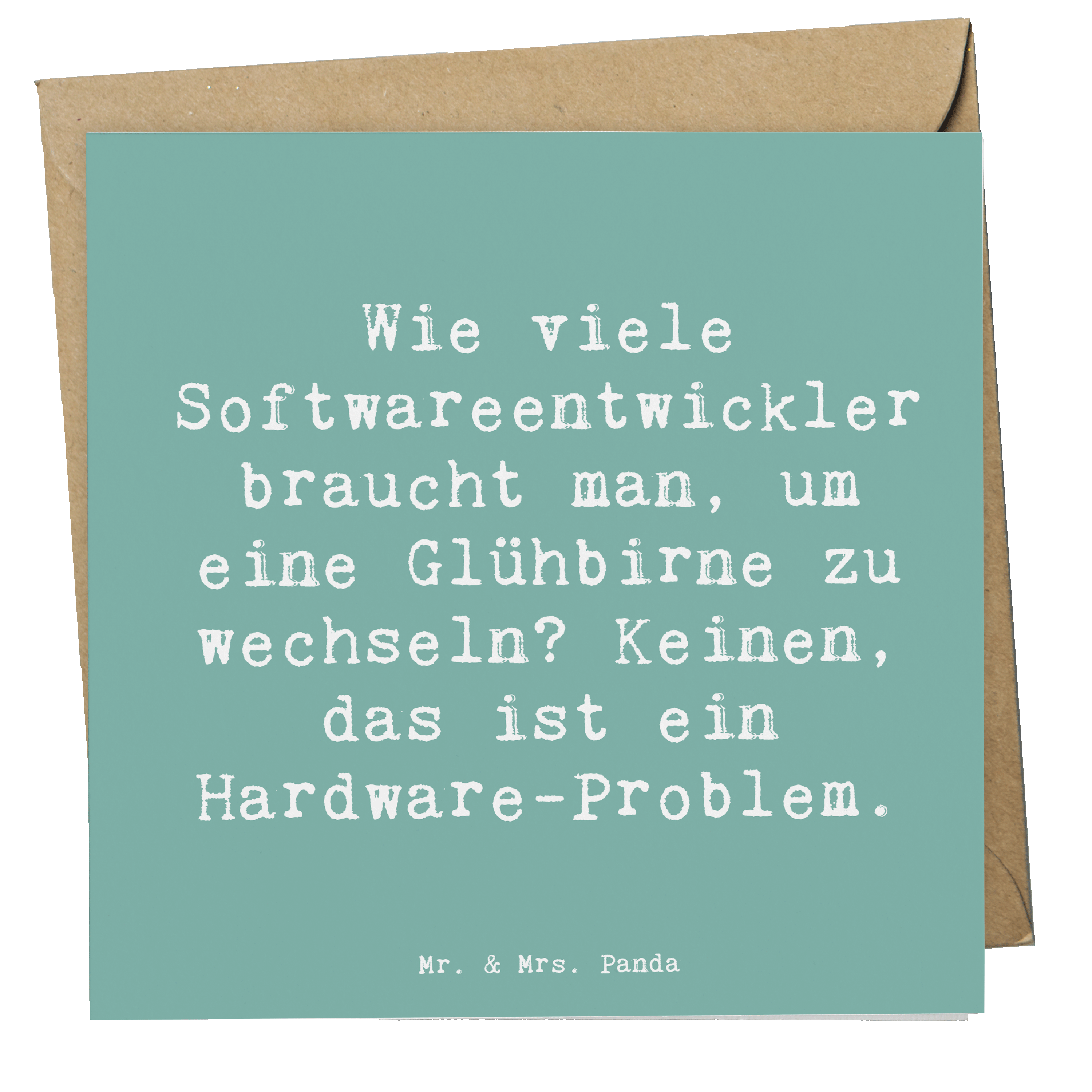 Deluxe Karte Spruch Softwareentwickler Glühbirne