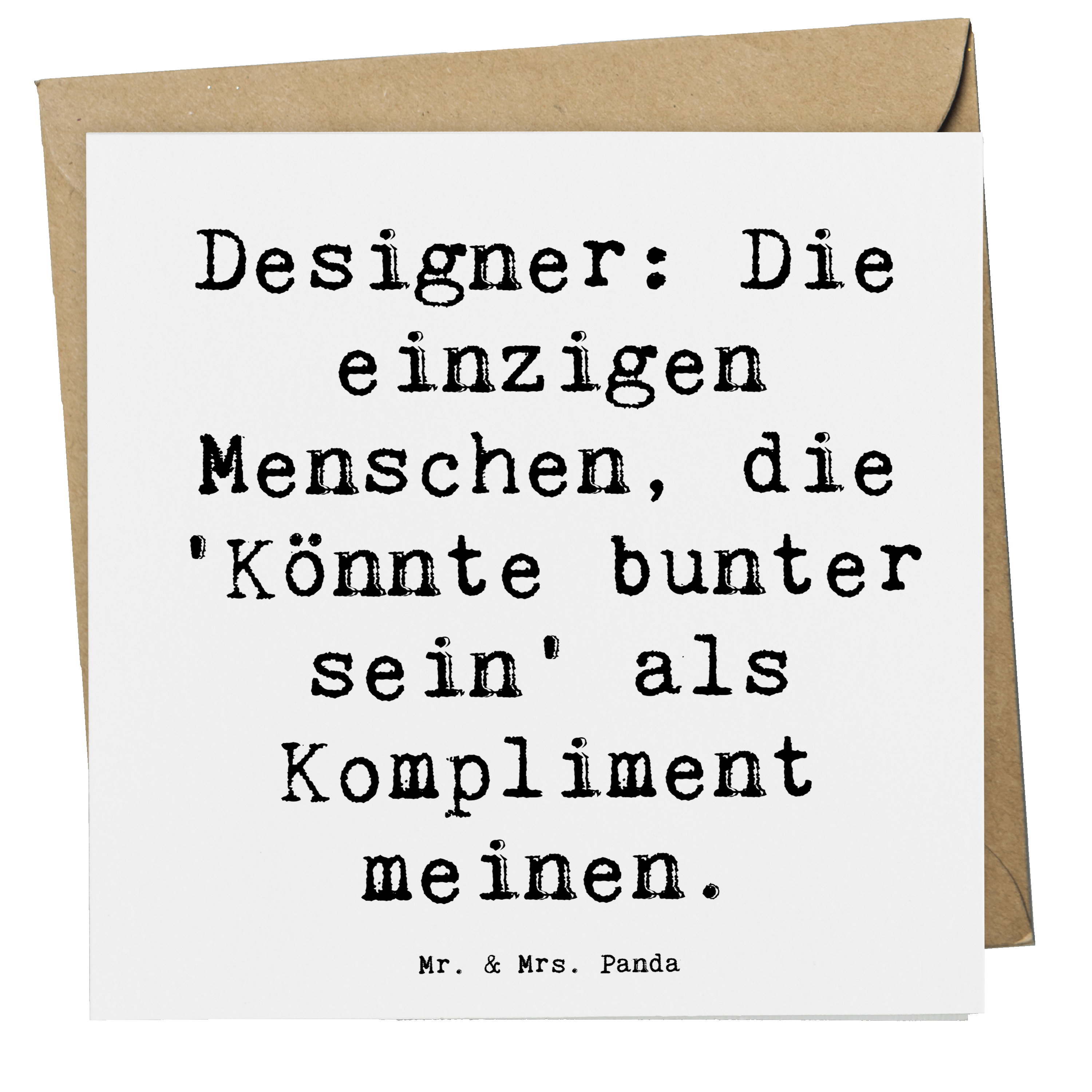 Deluxe Karte Spruch Designer Kompliment