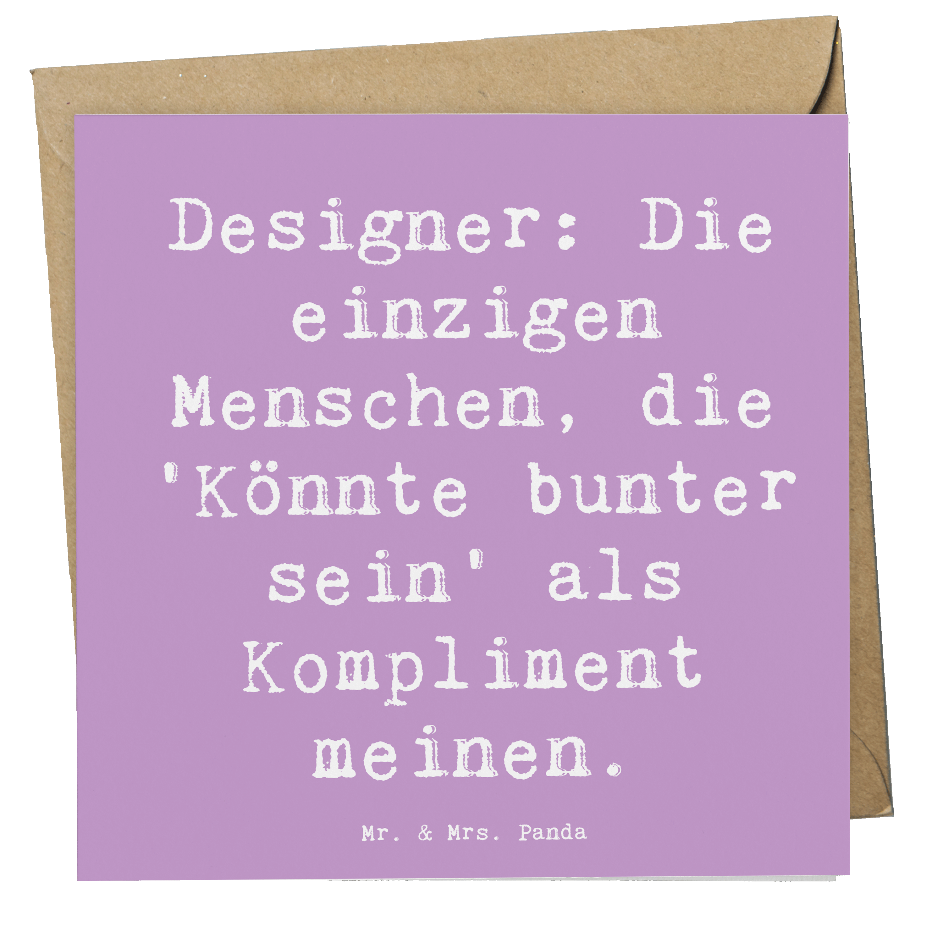 Deluxe Karte Spruch Designer Kompliment