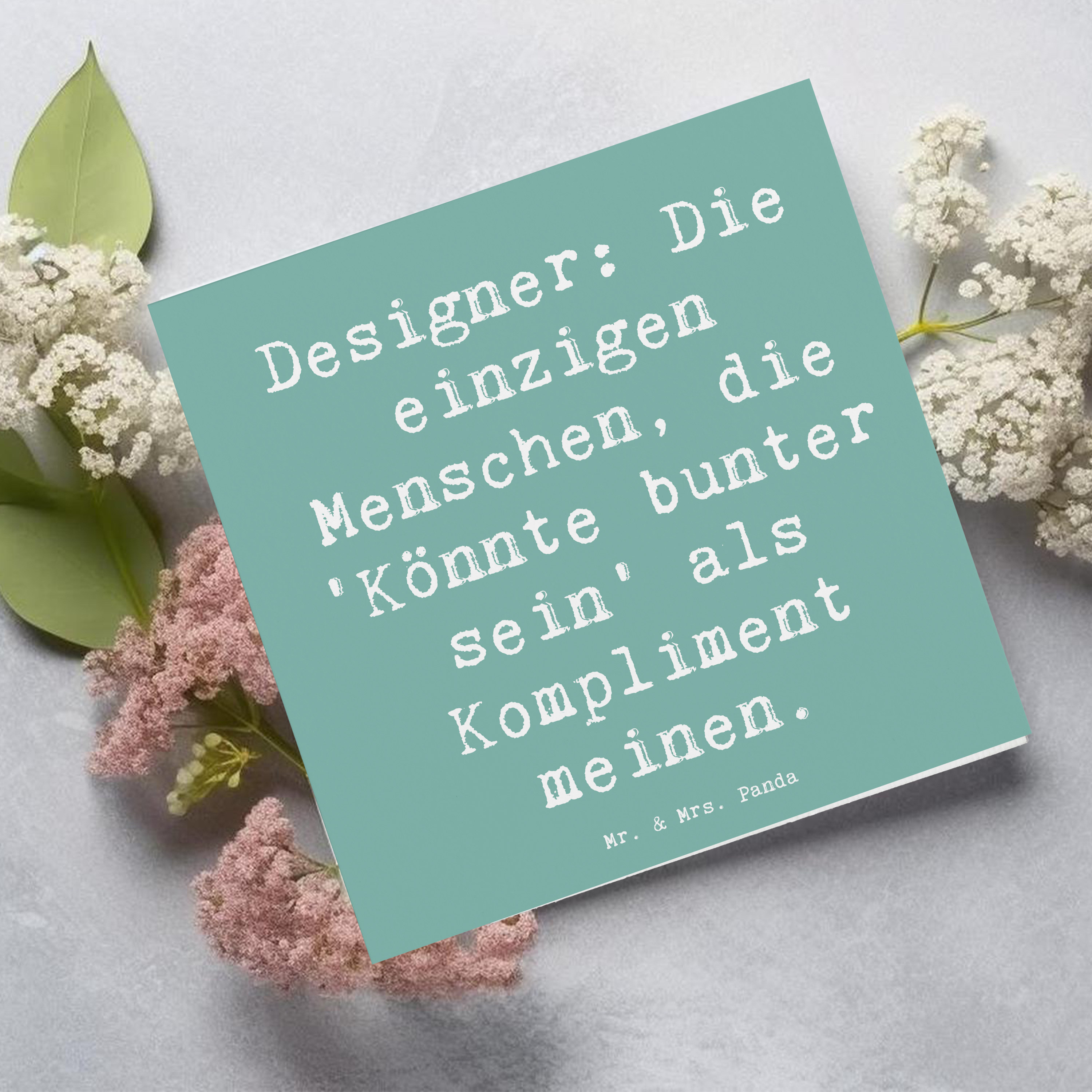 Deluxe Karte Spruch Designer Kompliment