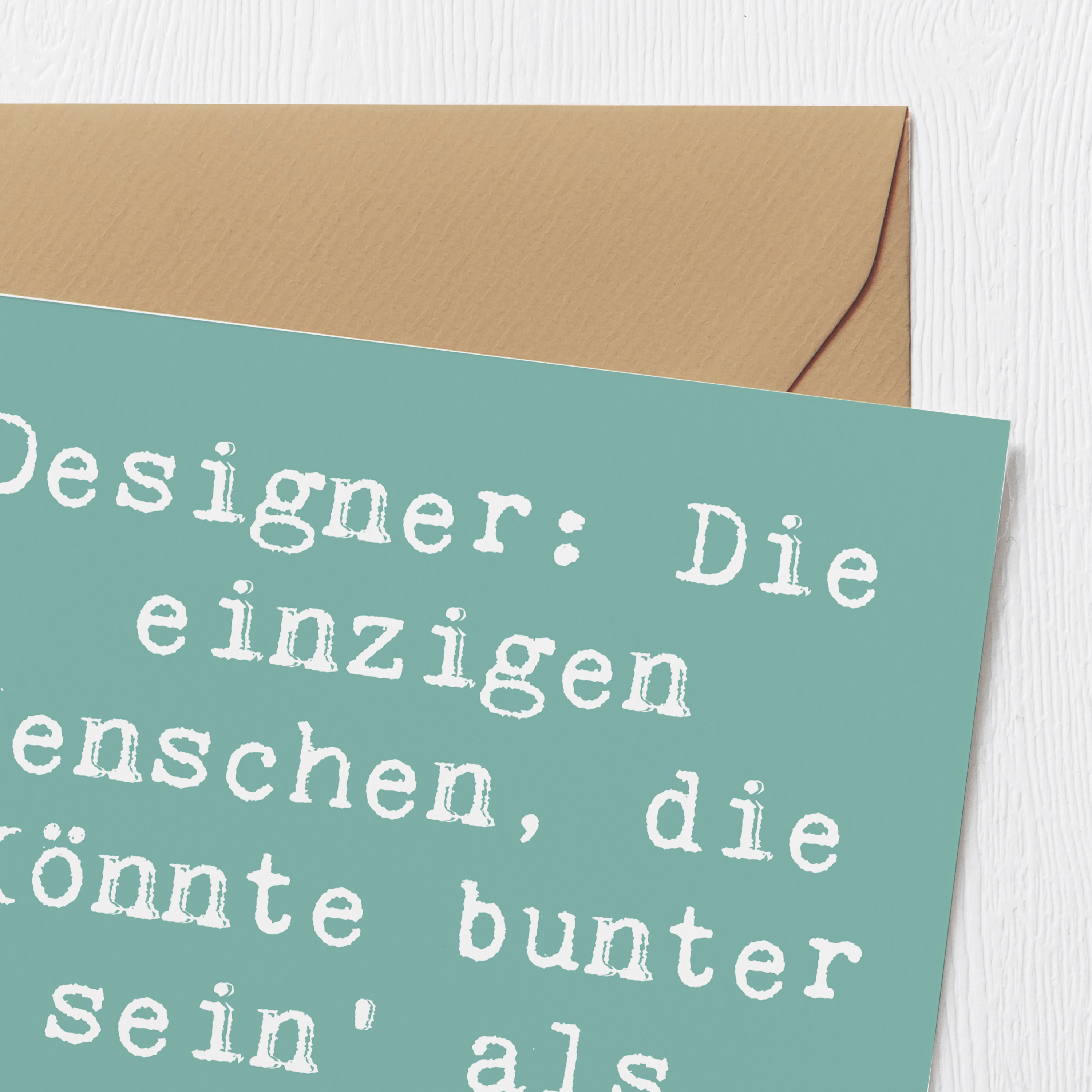 Deluxe Karte Spruch Designer Kompliment