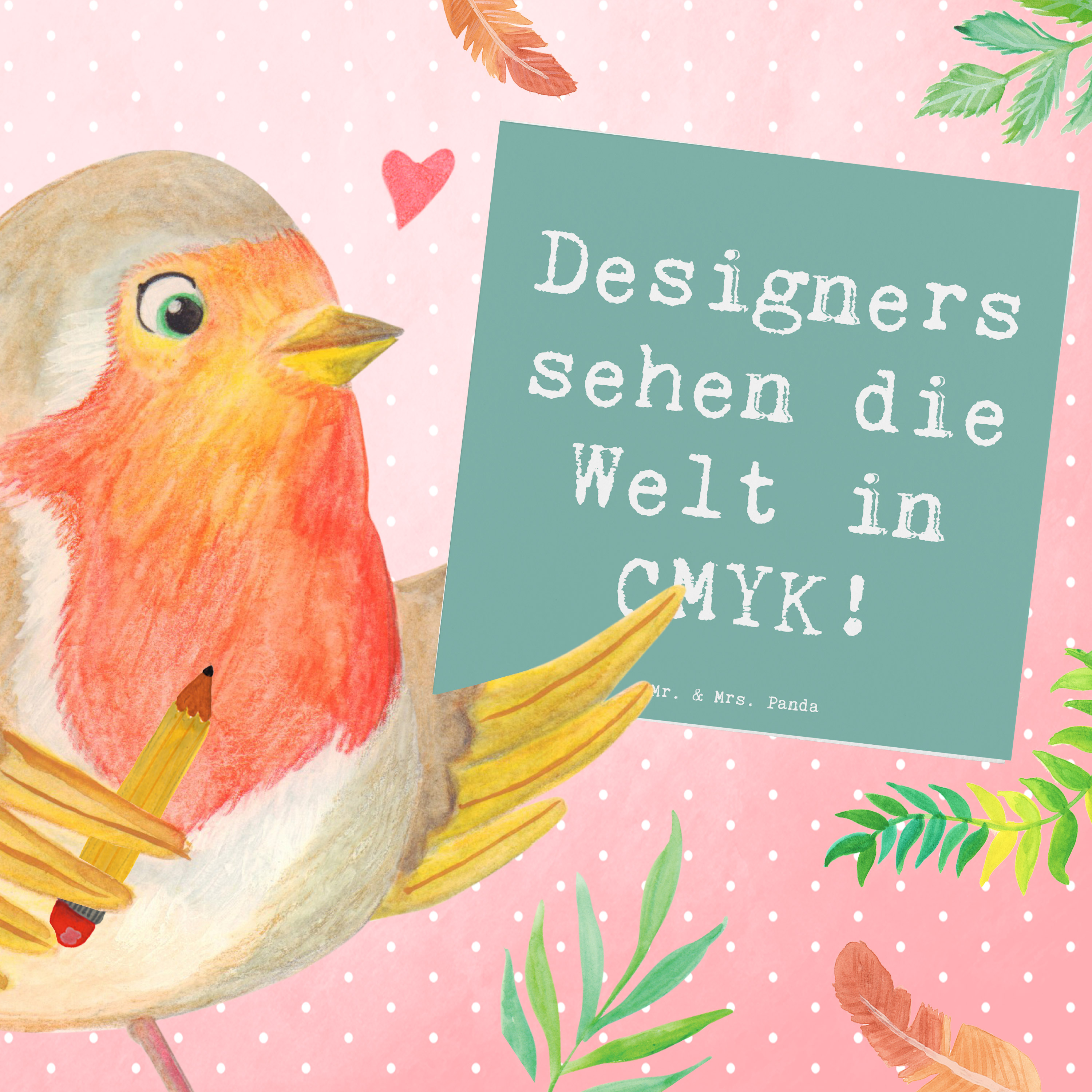 Deluxe Karte Spruch CMYK Designer