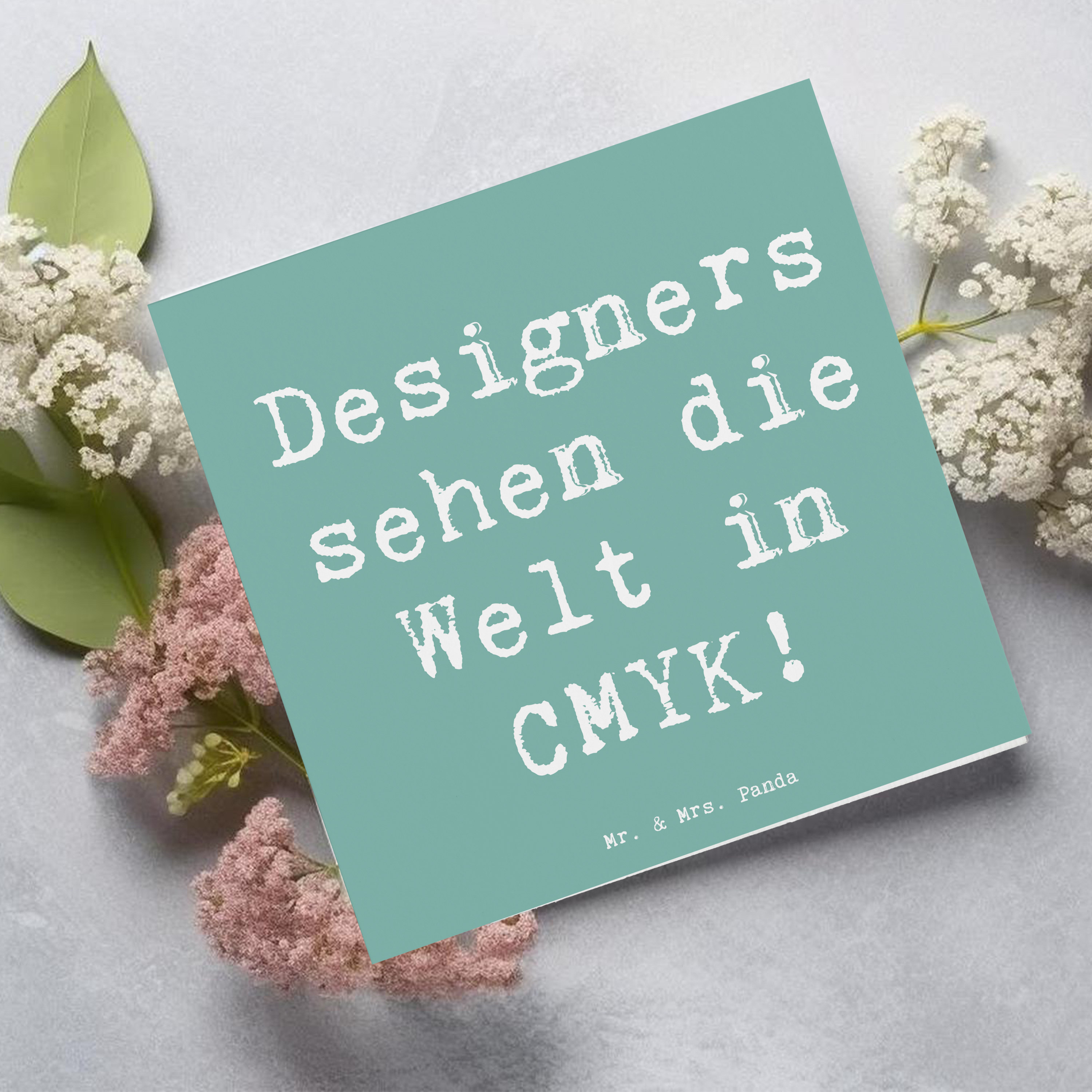 Deluxe Karte Spruch CMYK Designer