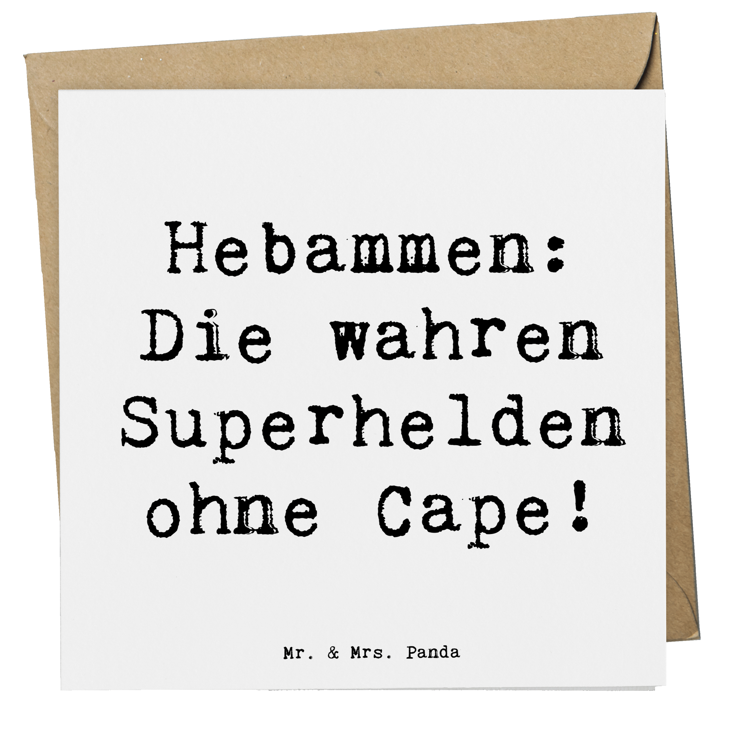 Deluxe Karte Spruch Hebamme Superheld