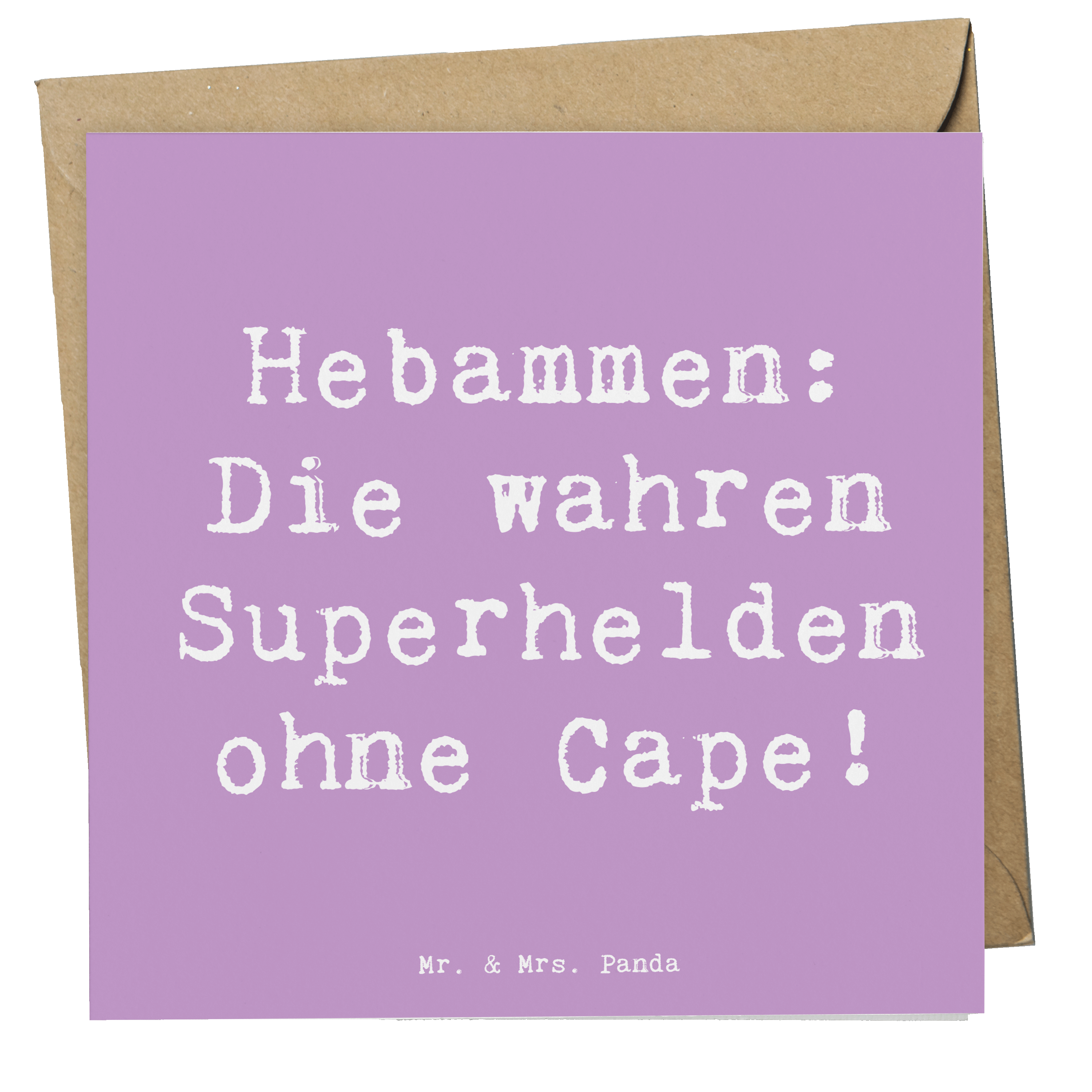 Deluxe Karte Spruch Hebamme Superheld