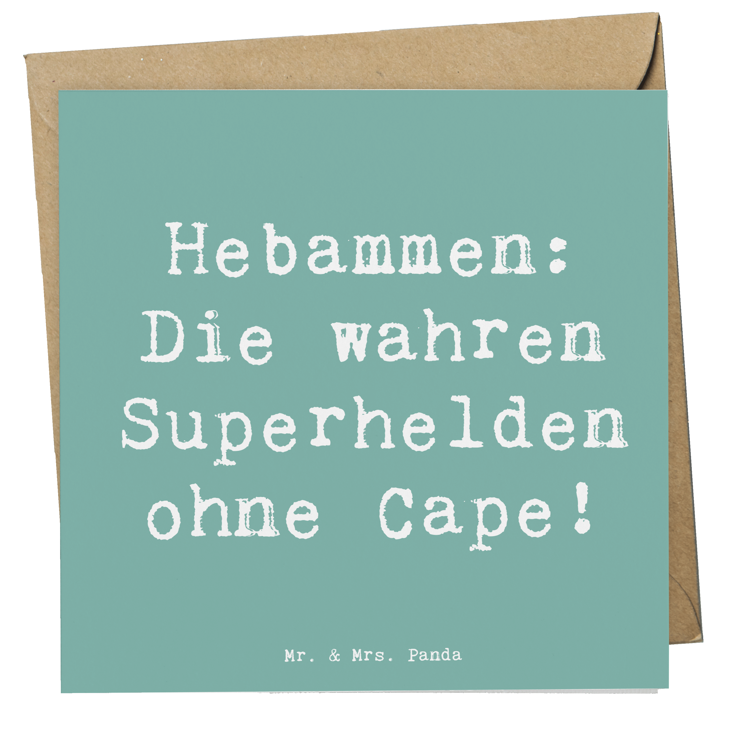 Deluxe Karte Spruch Hebamme Superheld