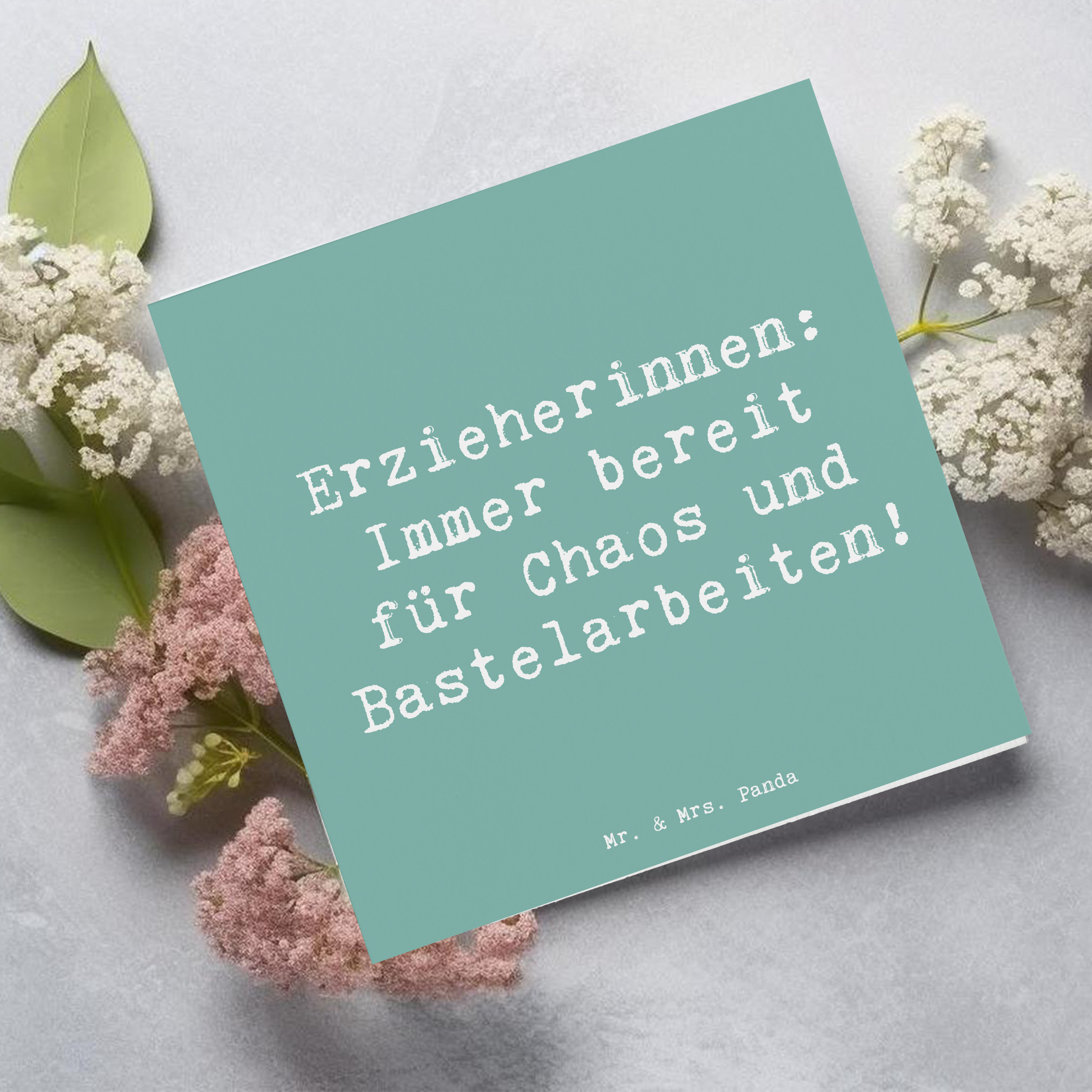 Deluxe Karte Spruch Erzieherin Chaos