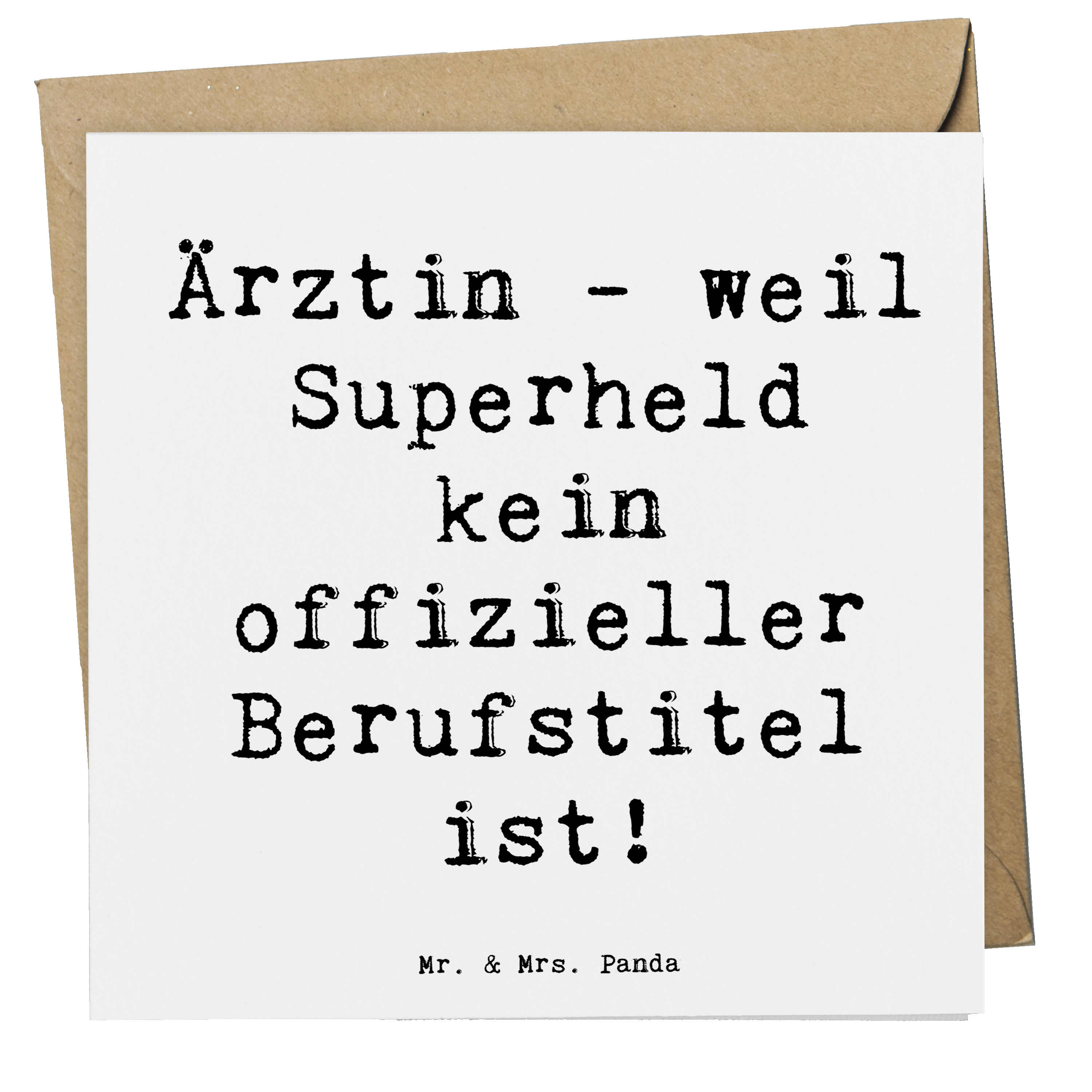 Deluxe Karte Spruch Ärztin Superheld