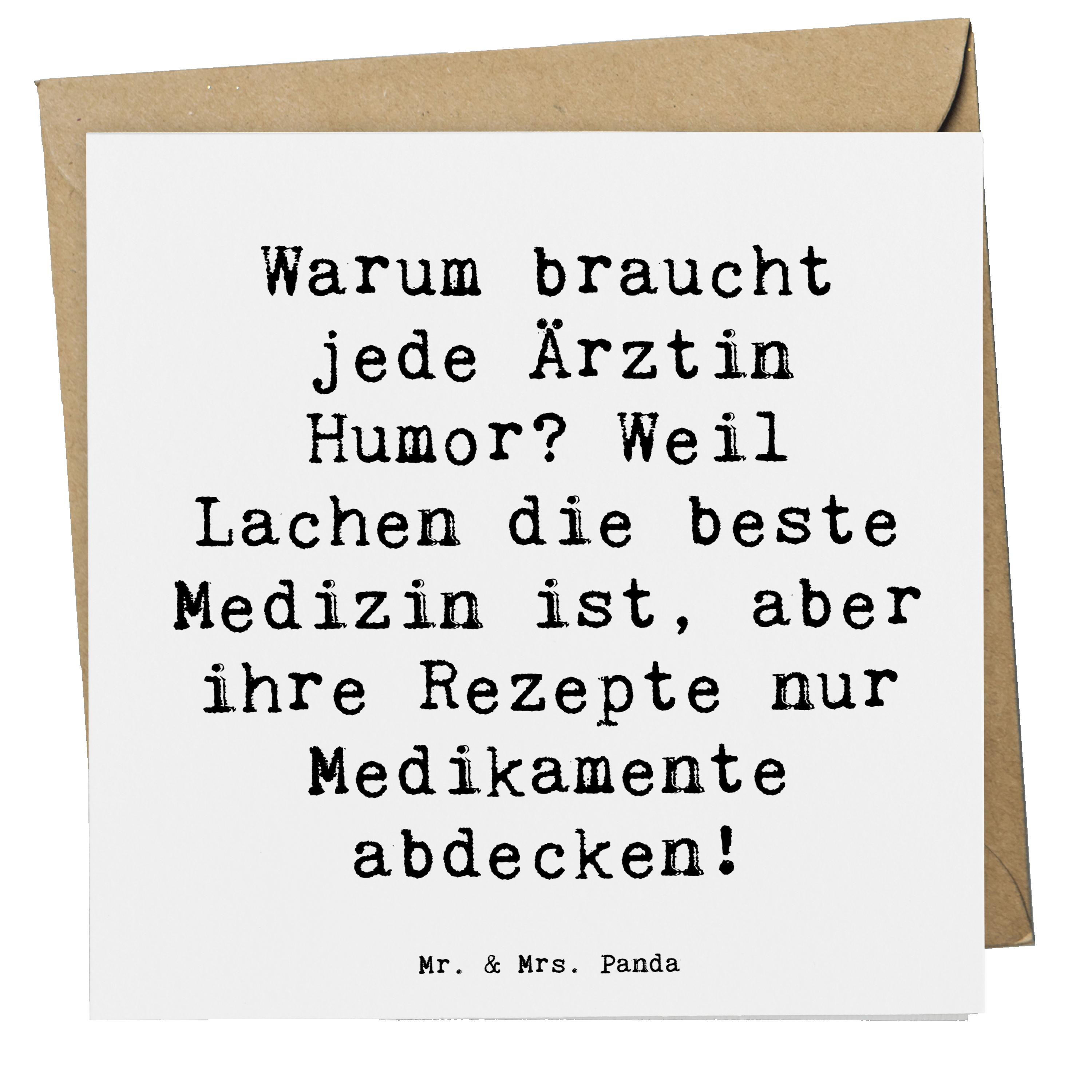 Deluxe Karte Spruch Humorvolle Ärztin