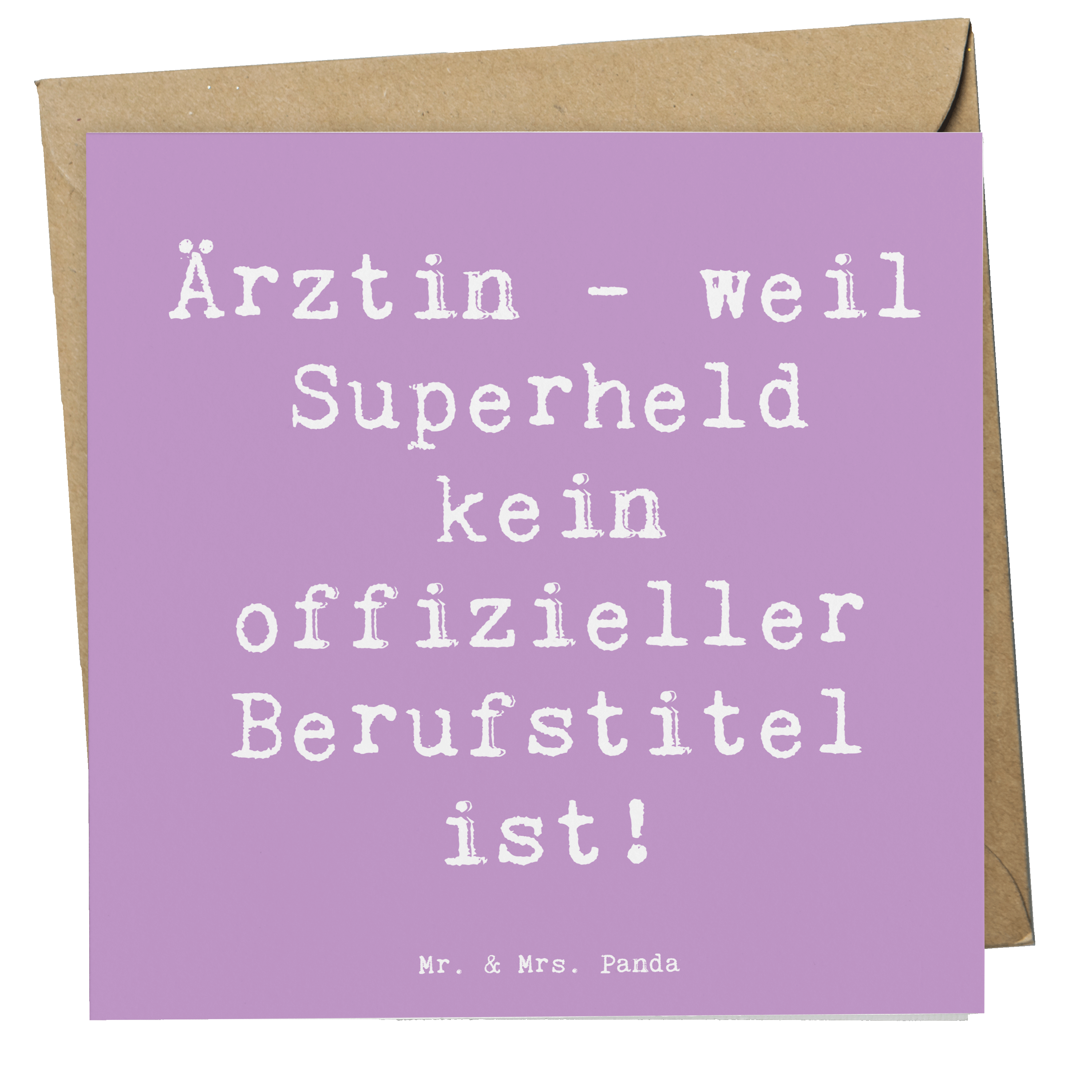 Deluxe Karte Spruch Ärztin Superheld