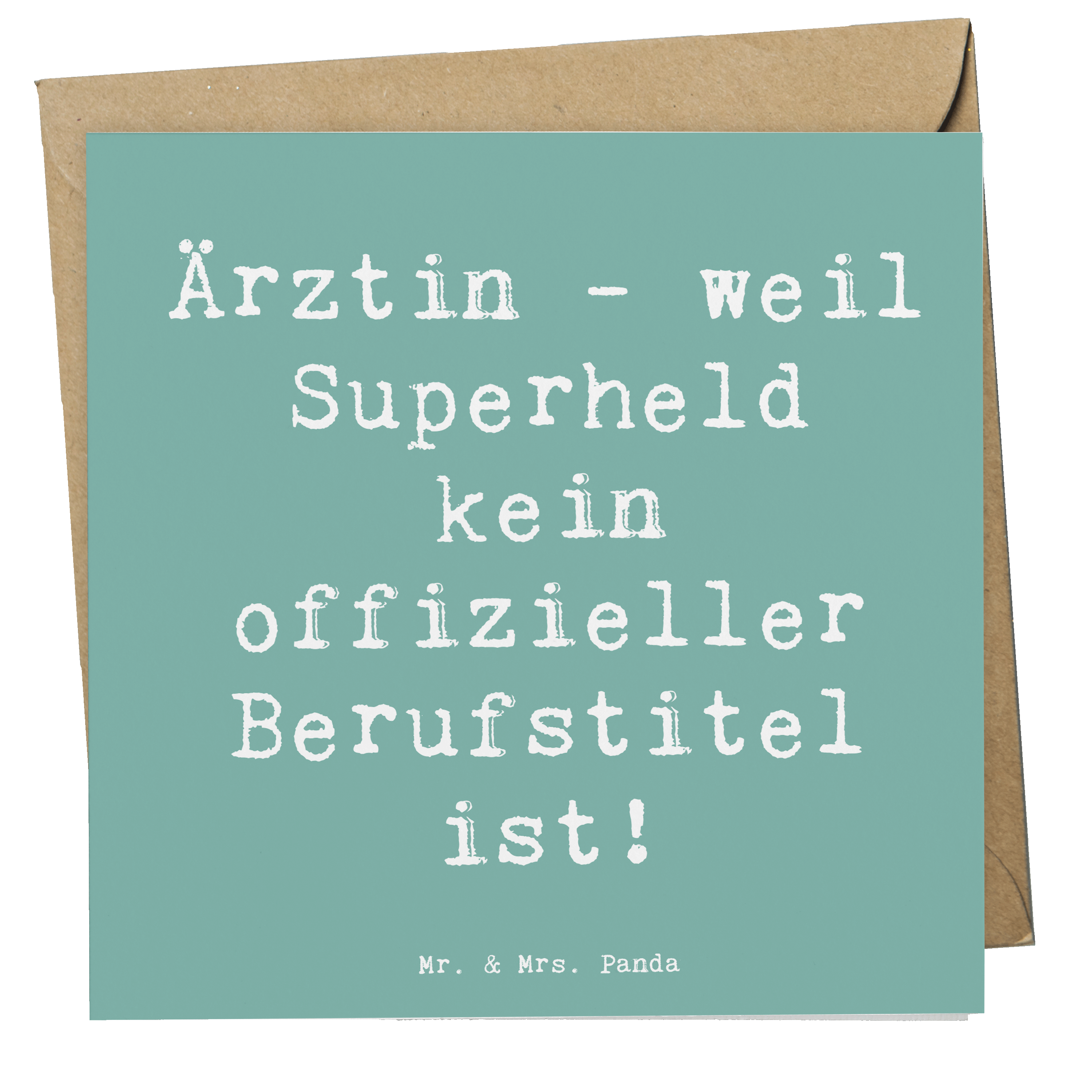 Deluxe Karte Spruch Ärztin Superheld