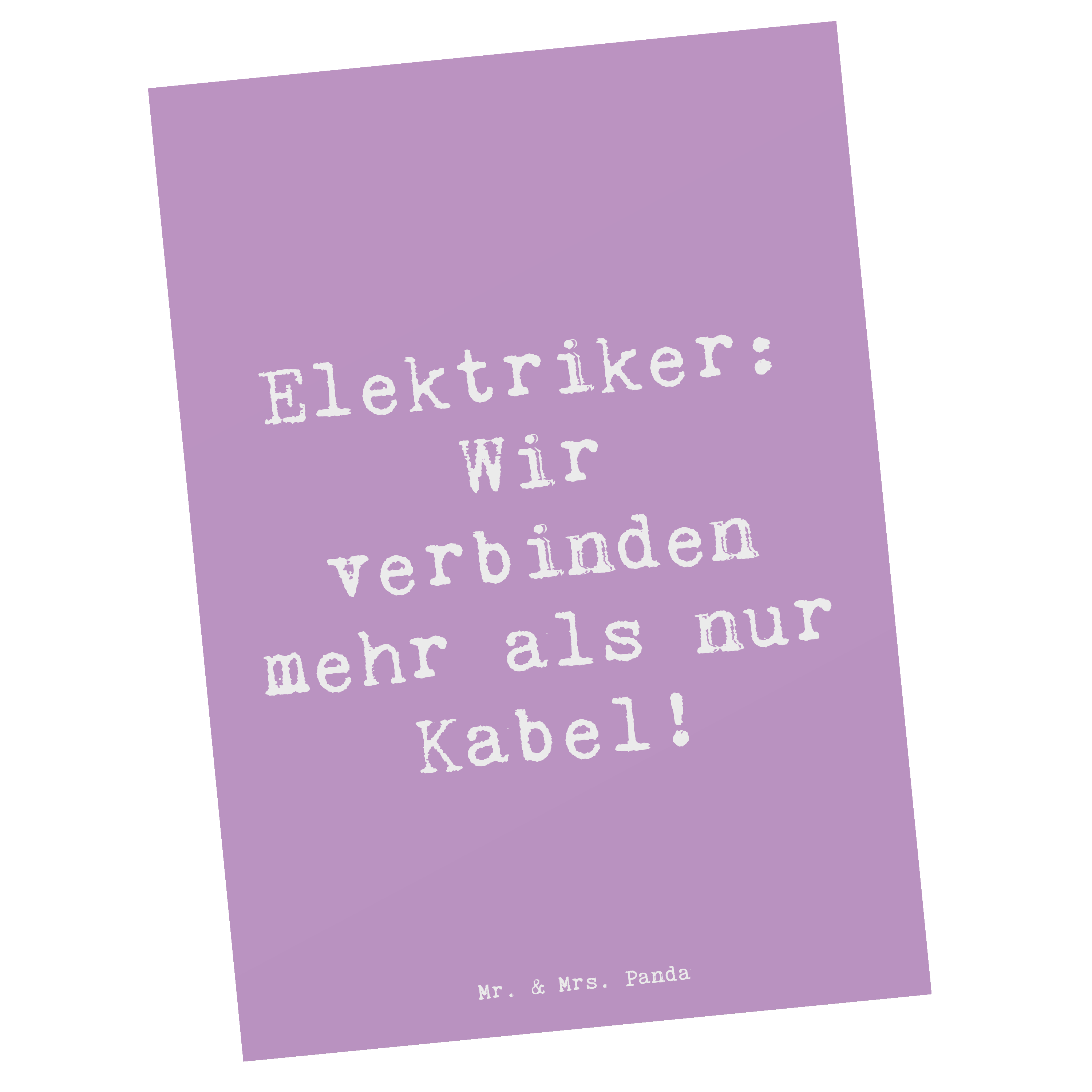 Postkarte Spruch Elektriker Verbindungen