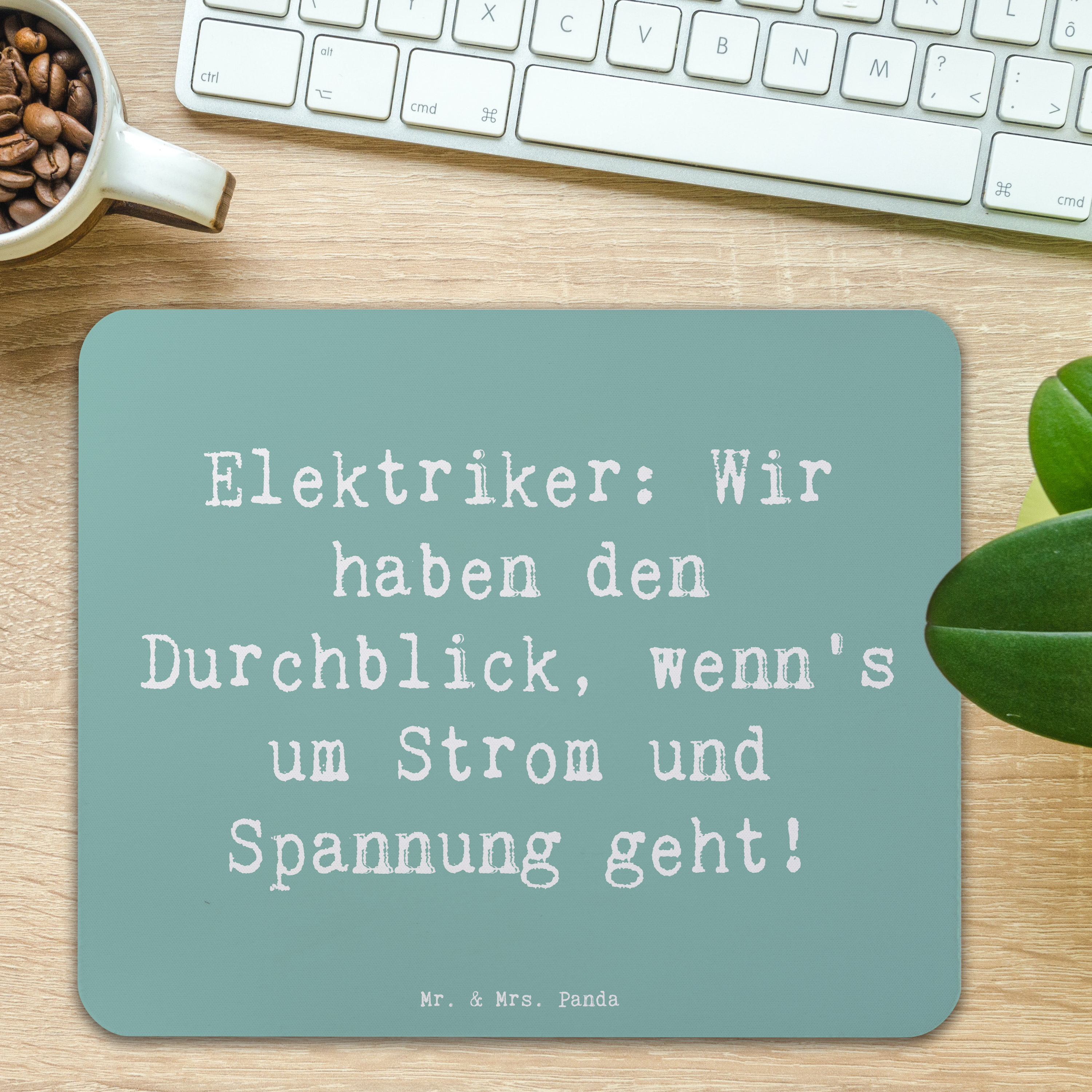 Mauspad Spruch Elektriker Durchblick