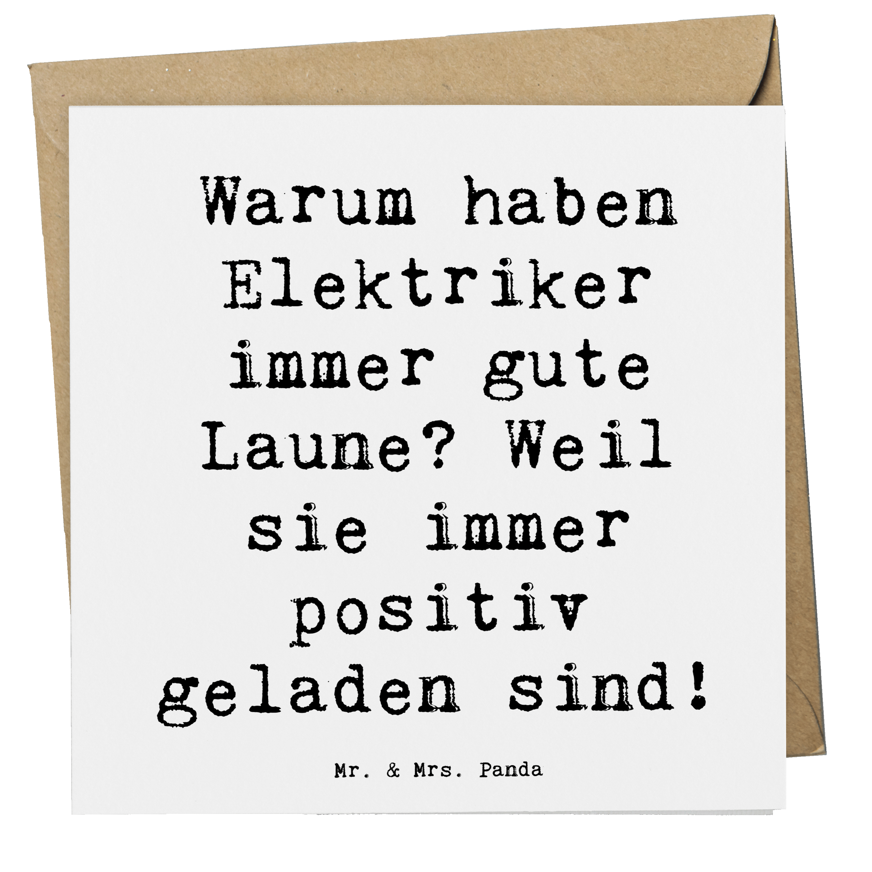 Deluxe Karte Spruch Positiver Elektriker