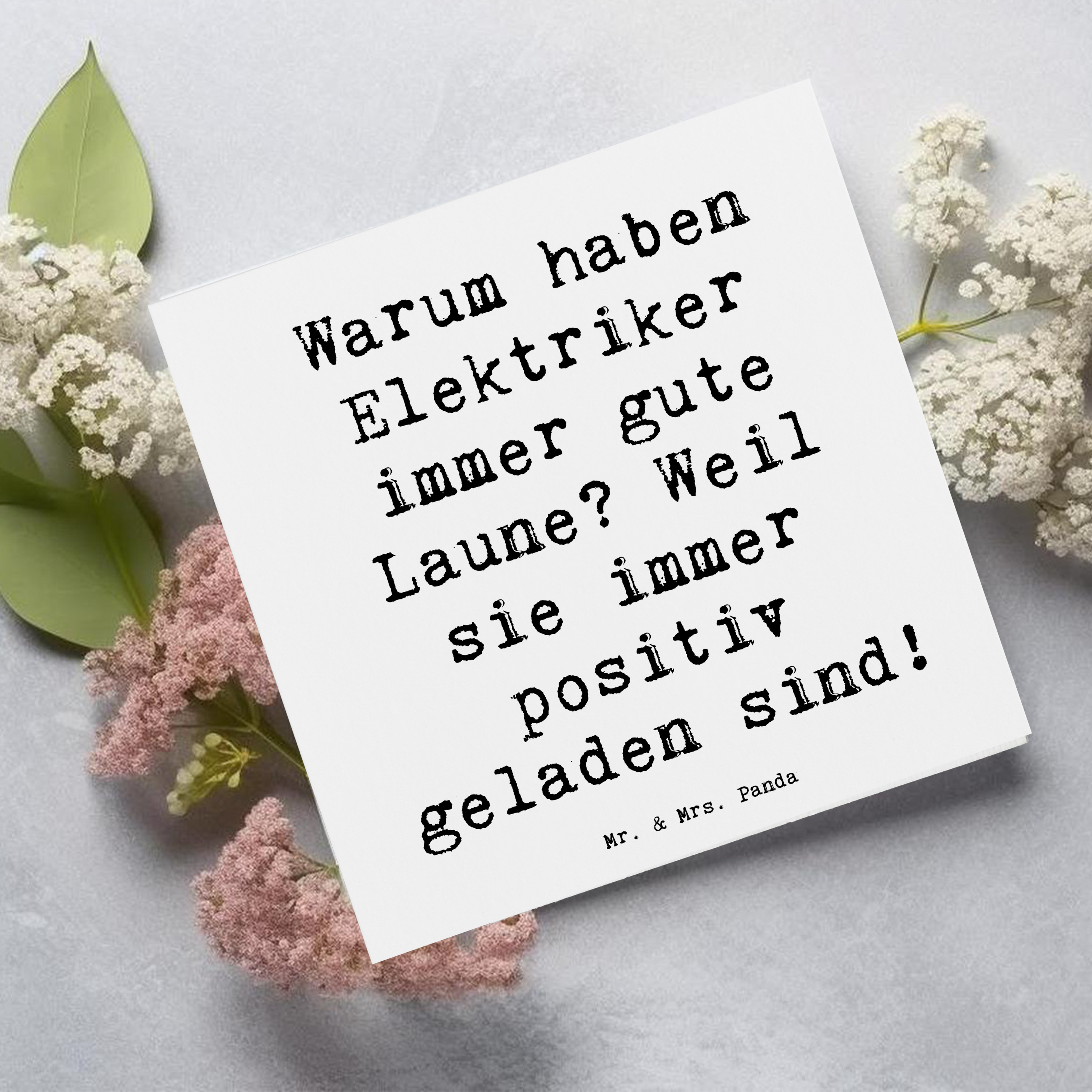 Deluxe Karte Spruch Positiver Elektriker