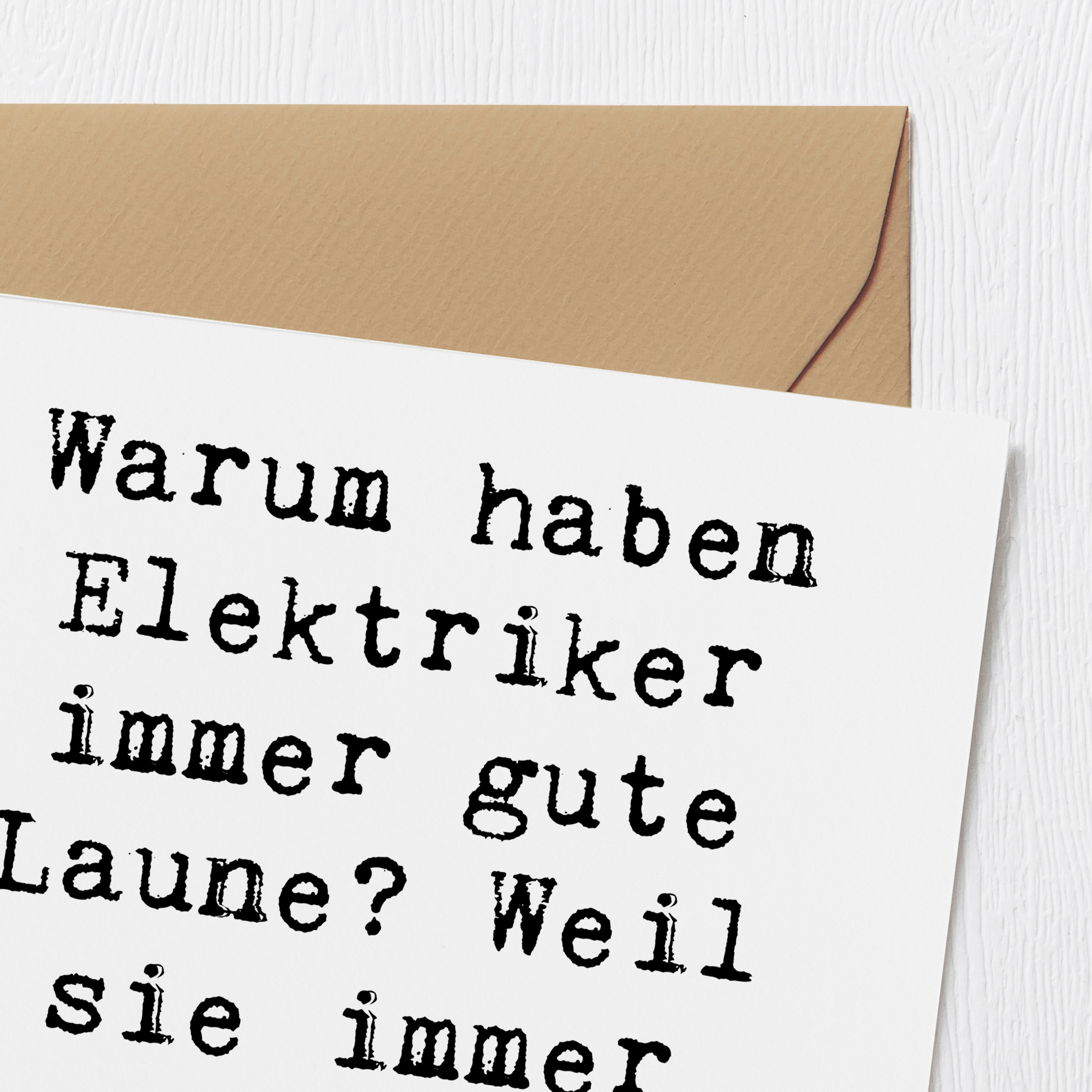 Deluxe Karte Spruch Positiver Elektriker