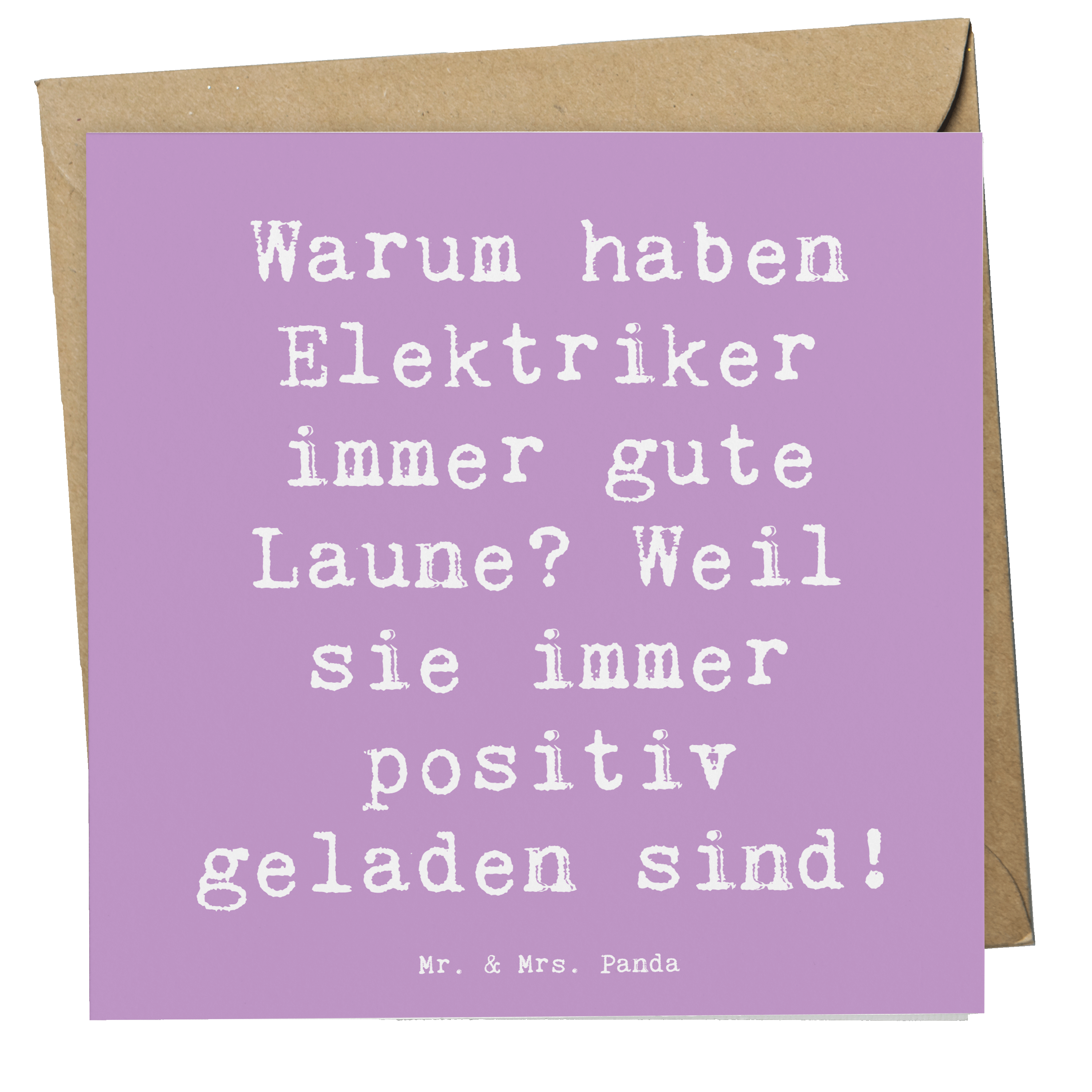 Deluxe Karte Spruch Positiver Elektriker