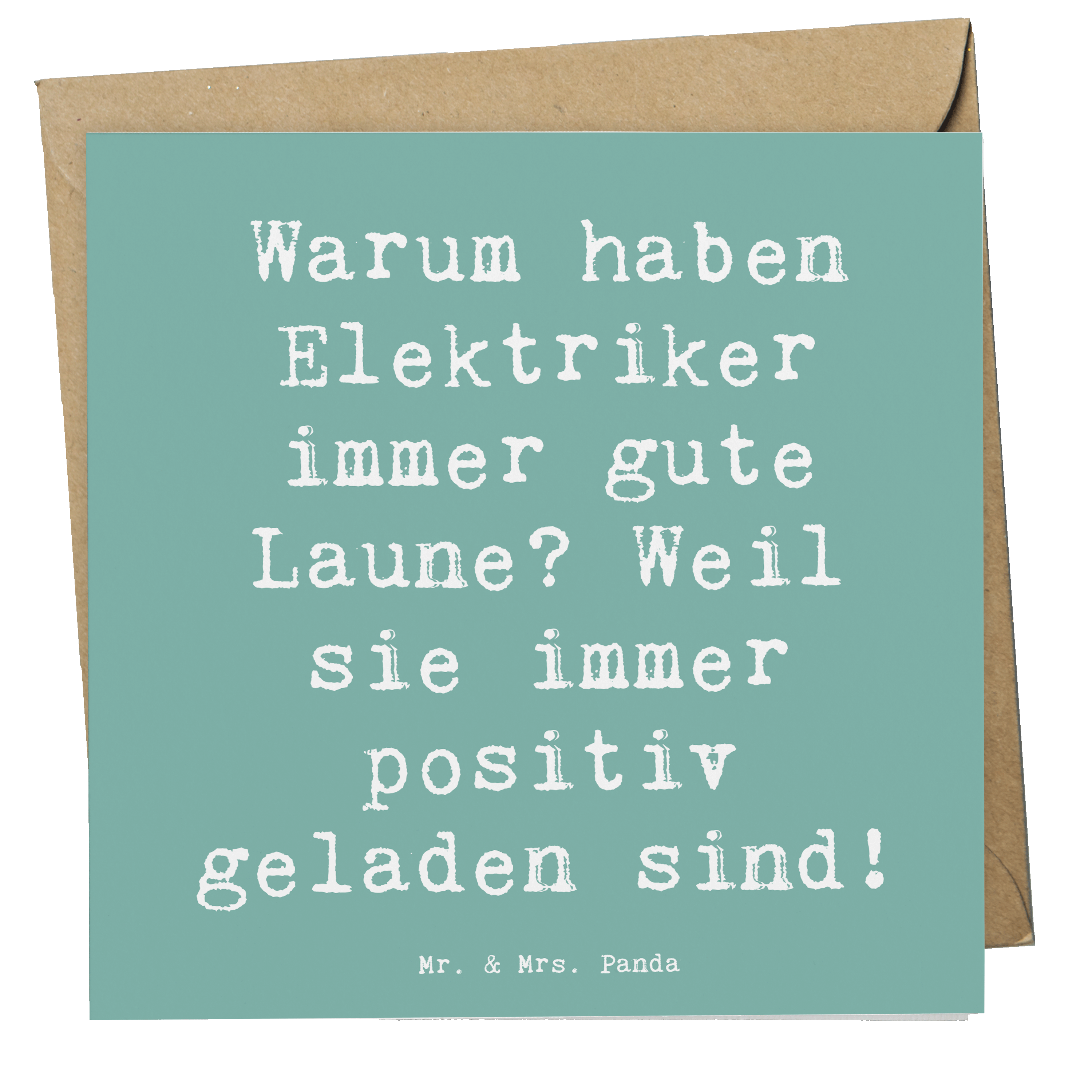 Deluxe Karte Spruch Positiver Elektriker