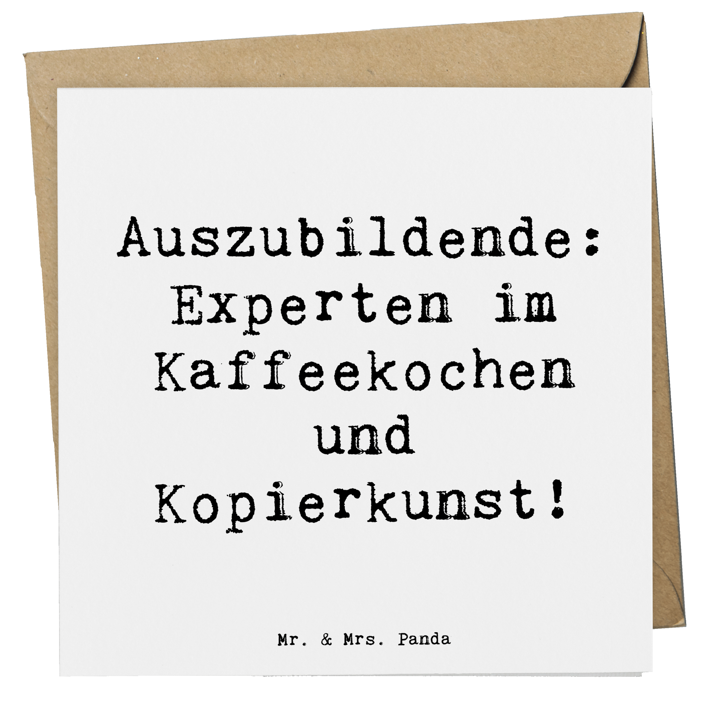 Deluxe Karte Spruch Auszubildende Kaffeekünstler