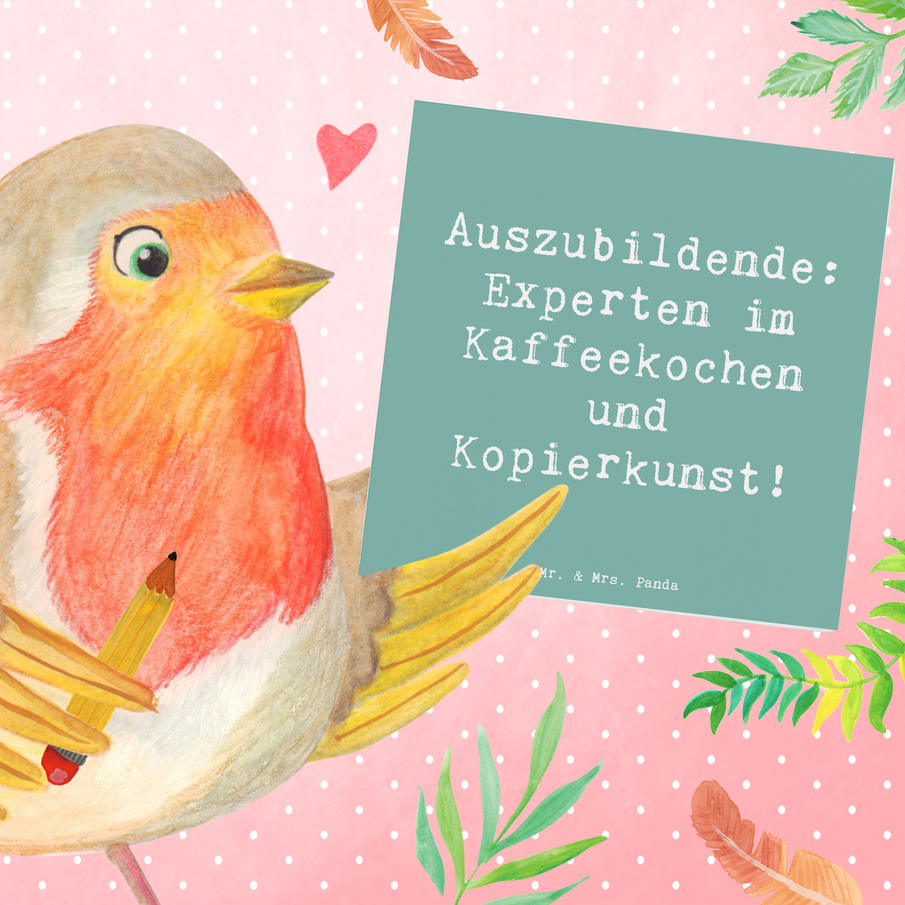 Deluxe Karte Spruch Auszubildende Kaffeekünstler