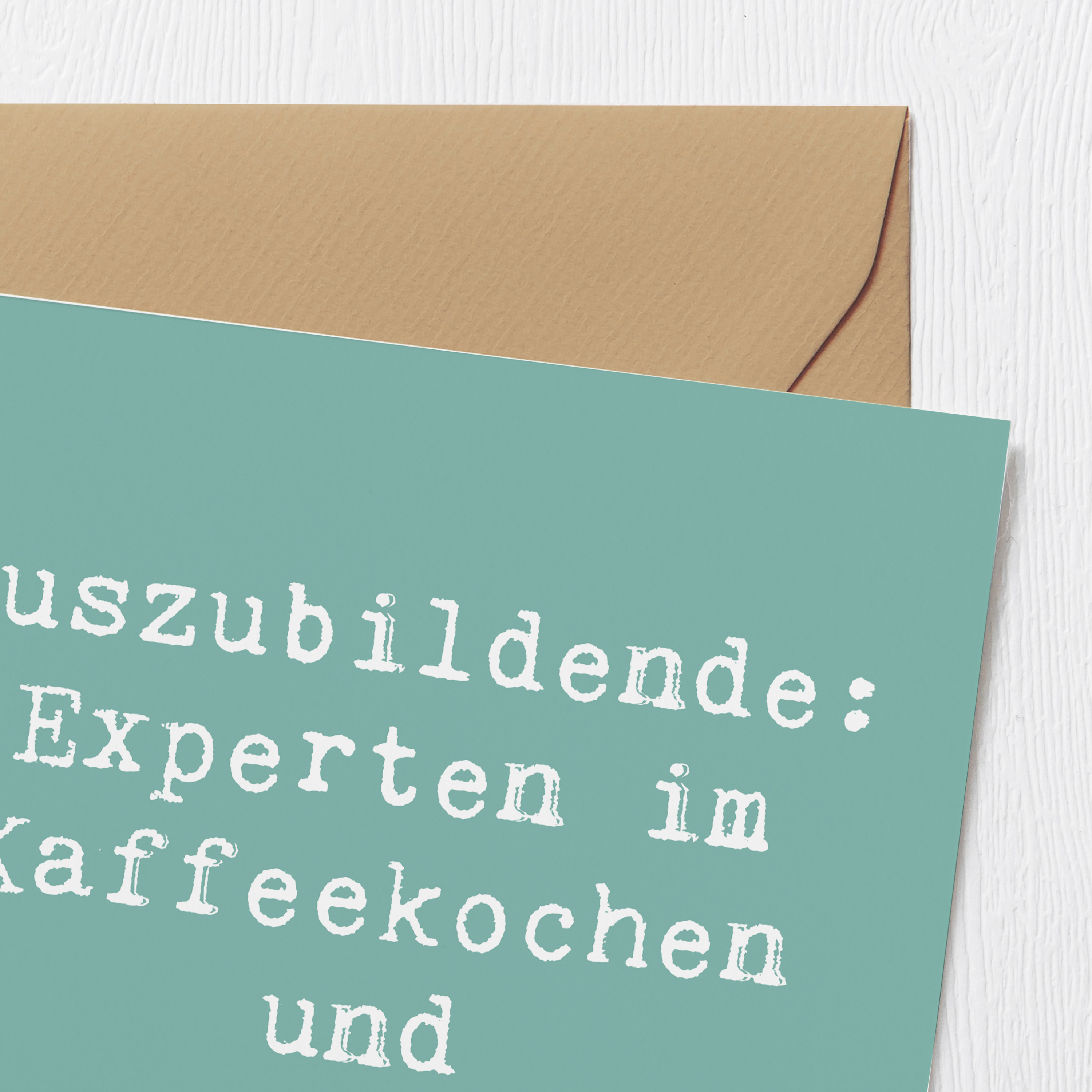 Deluxe Karte Spruch Auszubildende Kaffeekünstler