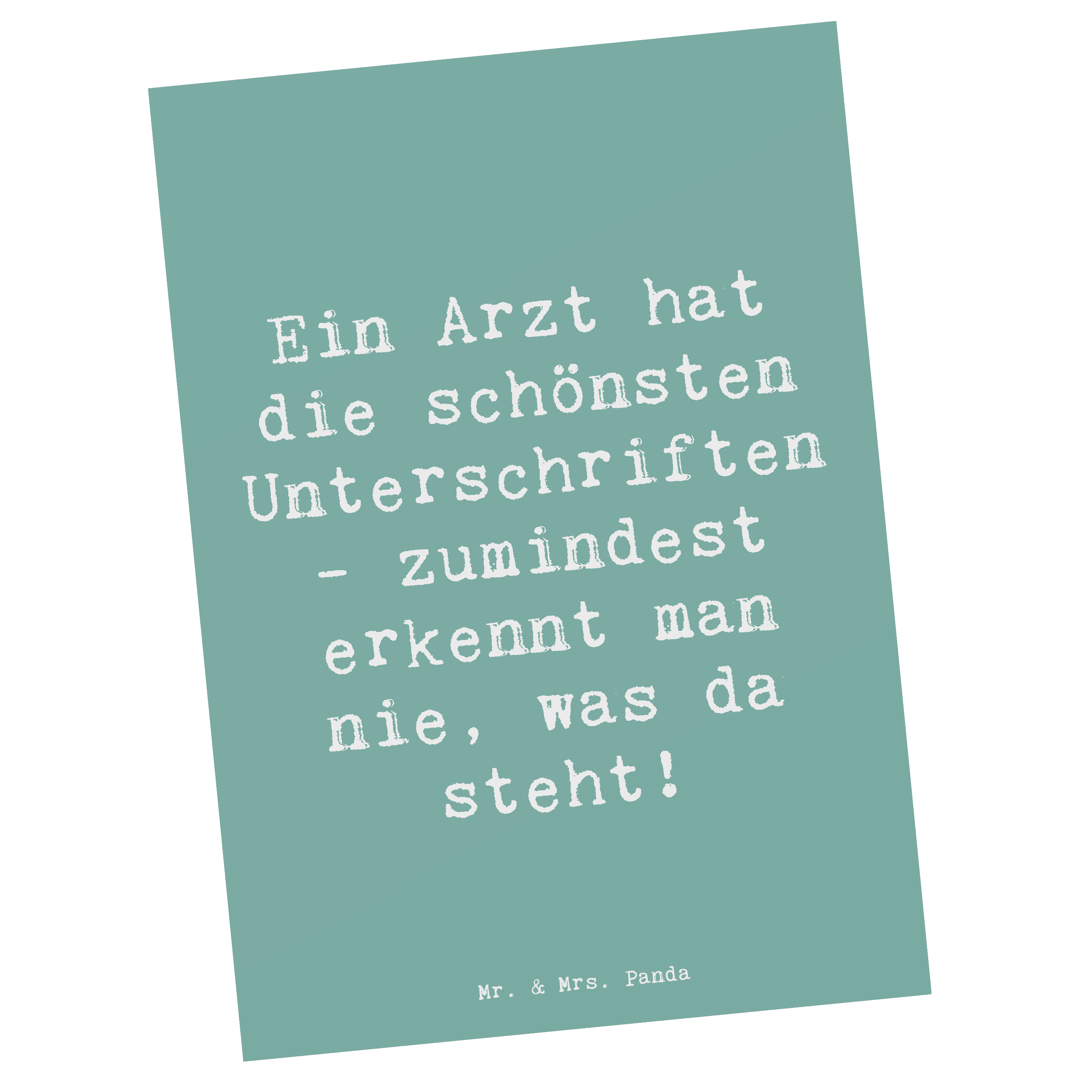 Postkarte Spruch Arzt Unterschrift