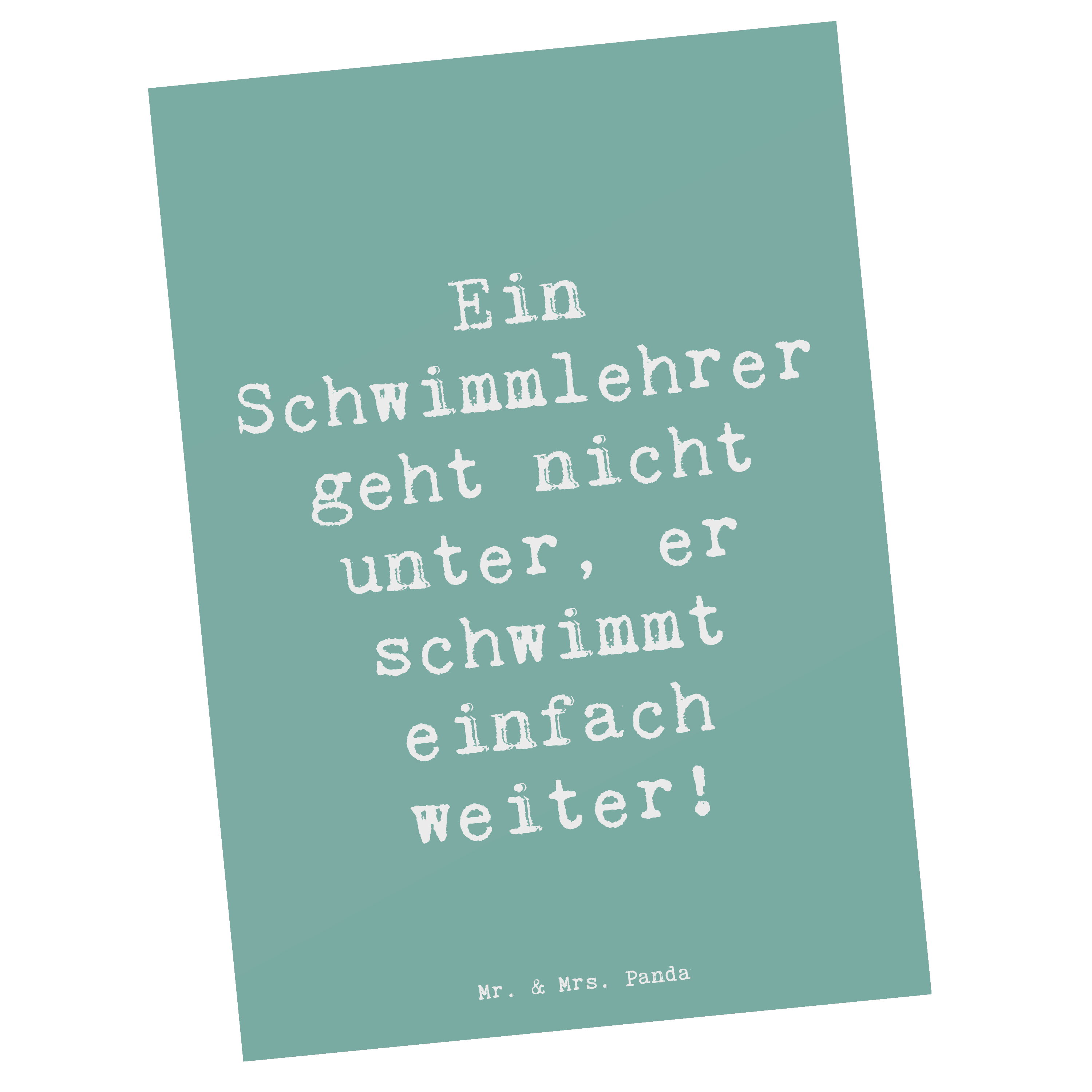 Postkarte Spruch Schwimmlehrer Motivation