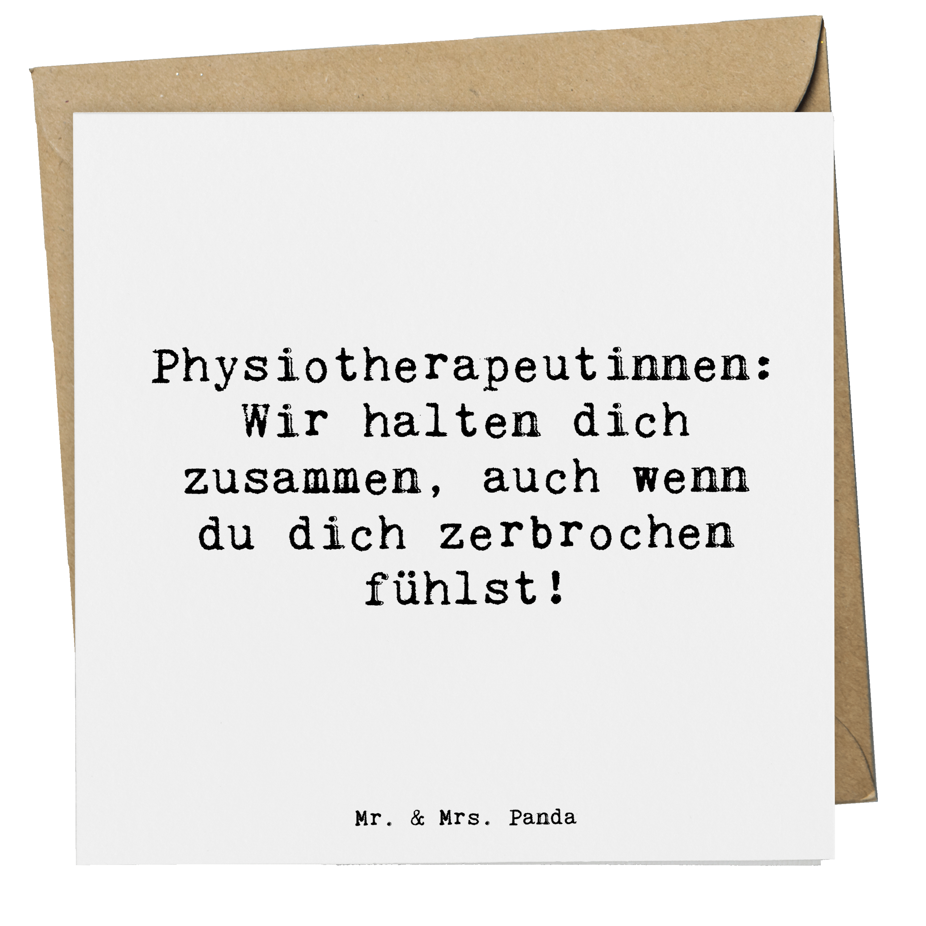 Deluxe Karte Spruch Physiotherapeutin Zusammenhalt