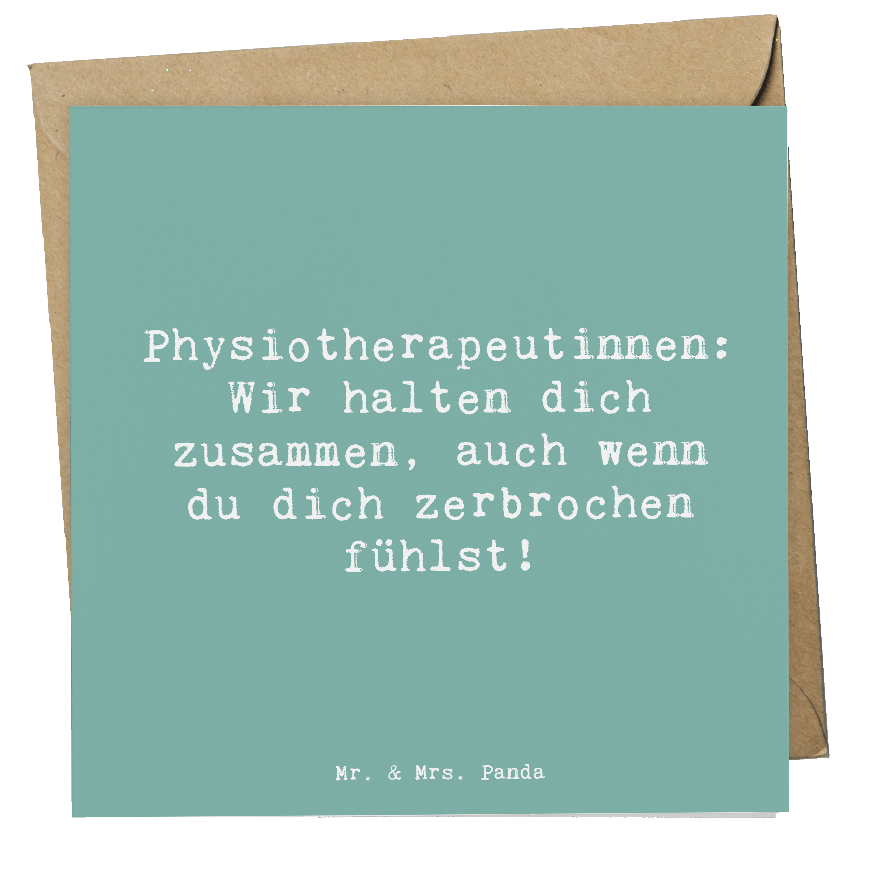 Deluxe Karte Spruch Physiotherapeutin Zusammenhalt