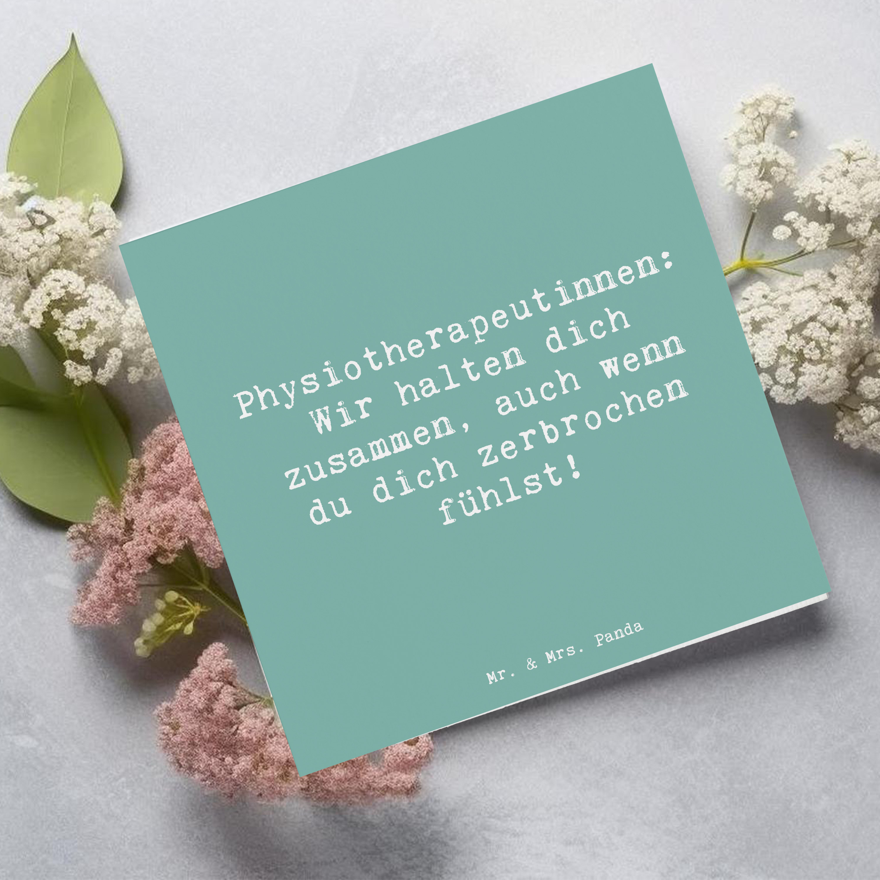 Deluxe Karte Spruch Physiotherapeutin Zusammenhalt