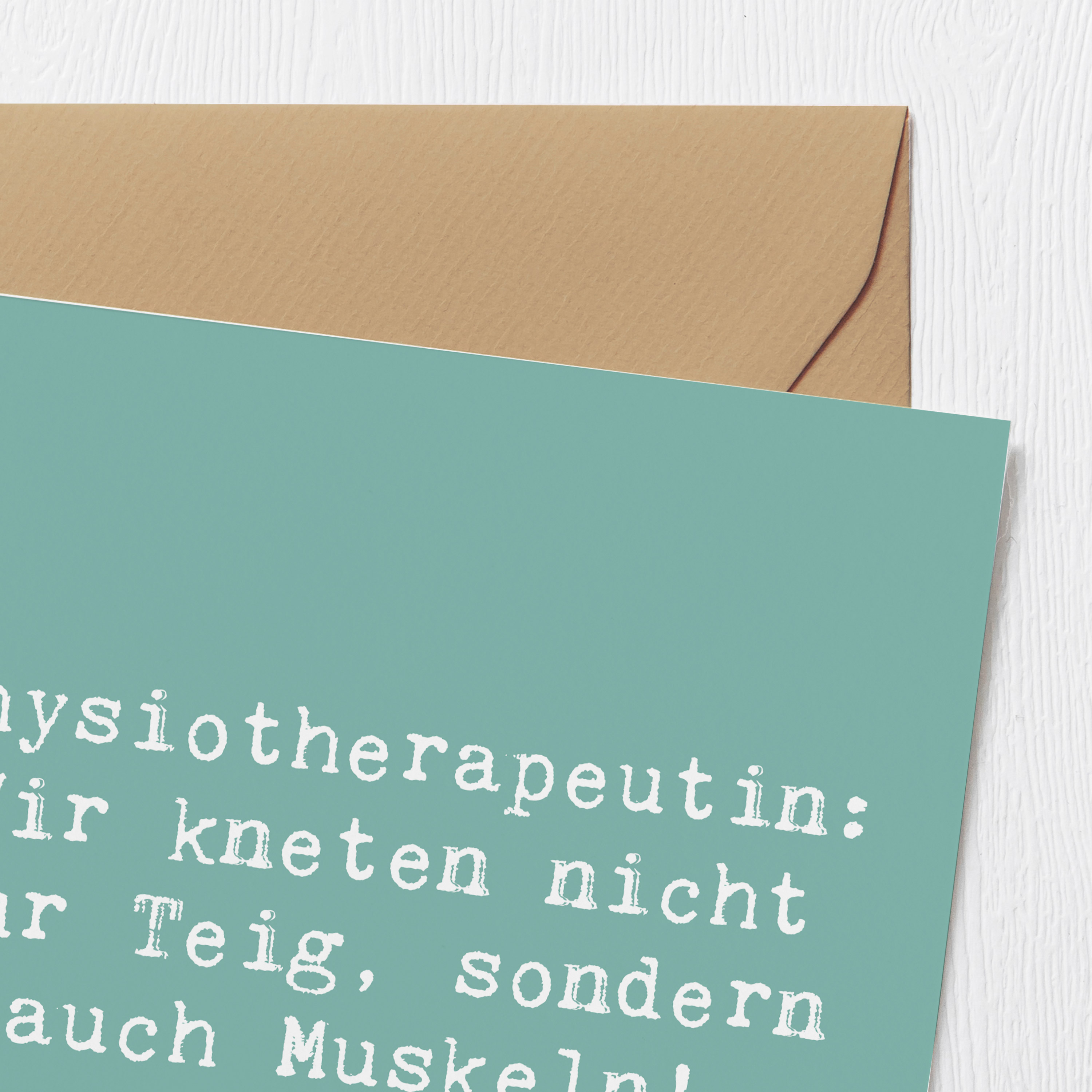 Deluxe Karte Spruch Physiotherapeutin Humor