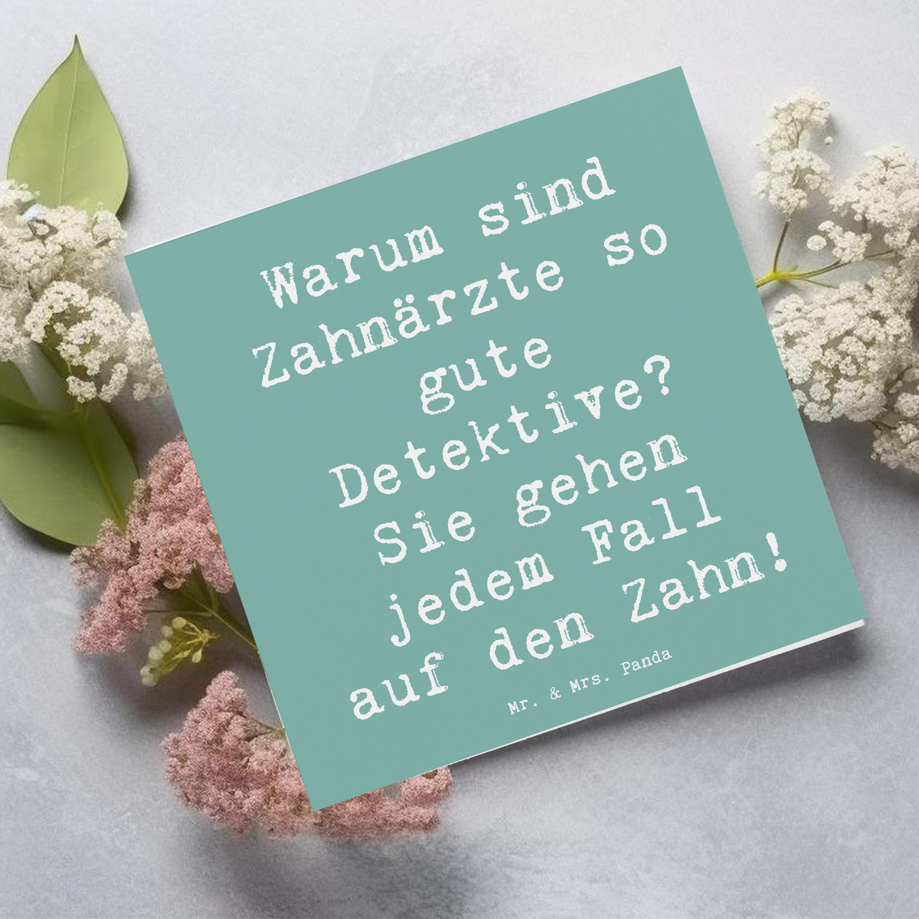 Deluxe Karte Spruch Zahnarzt Detektiv